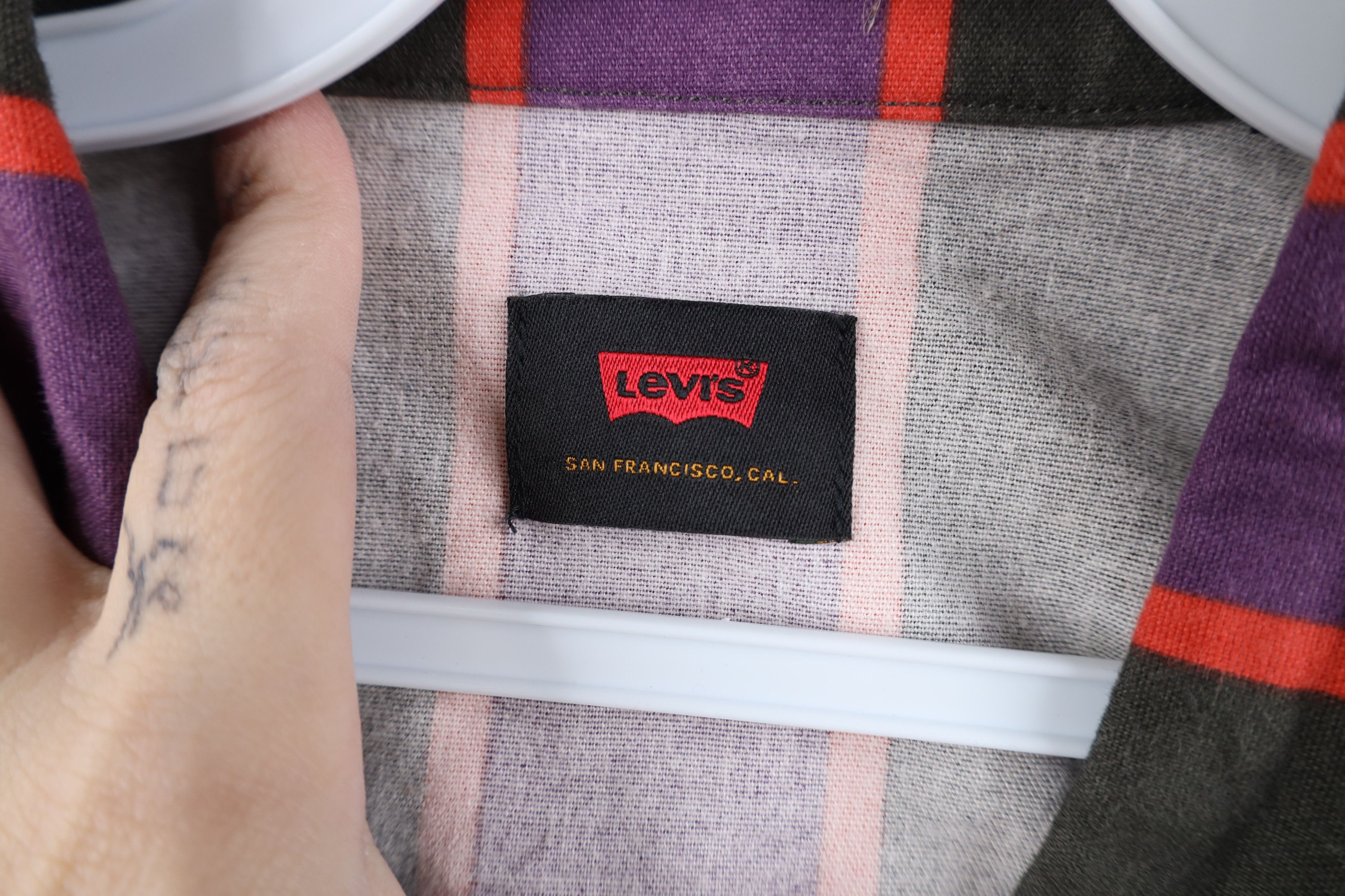 Levi's Vintage Y2K Levis Block Baggy Chamois Cloth Button Shirt Size US XL / EU 56 / 4 - 7 Thumbnail