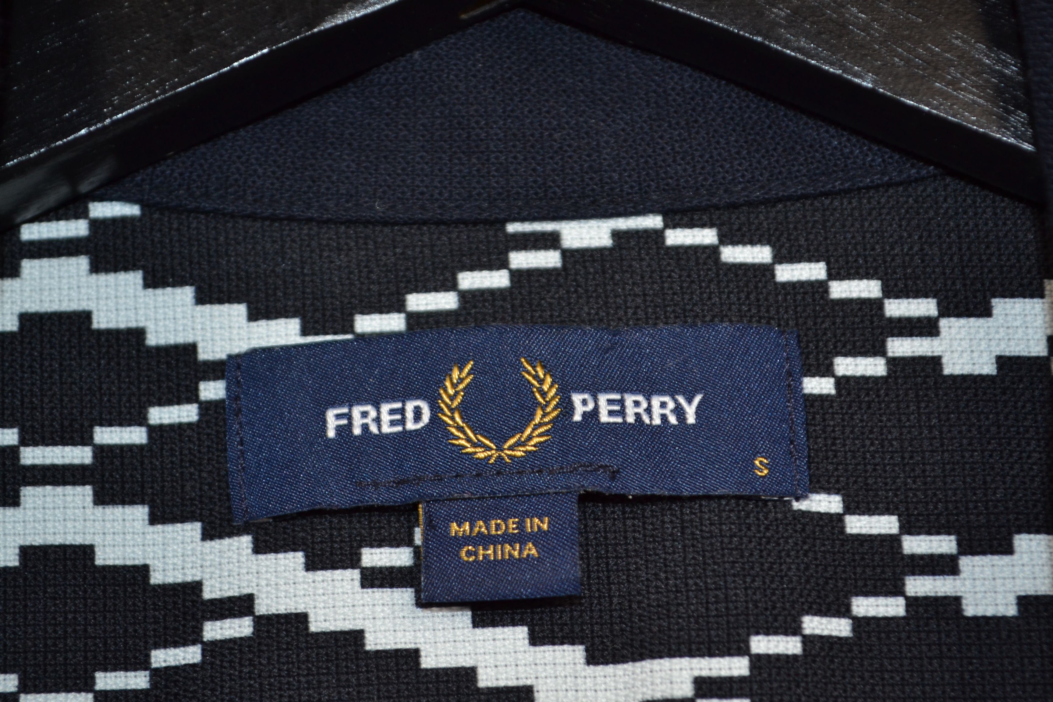 Fred Perry Fred Perry Men's Argyle Print Vacation Shirt Black Cotton S Size US S / EU 44-46 / 1 - 3 Thumbnail