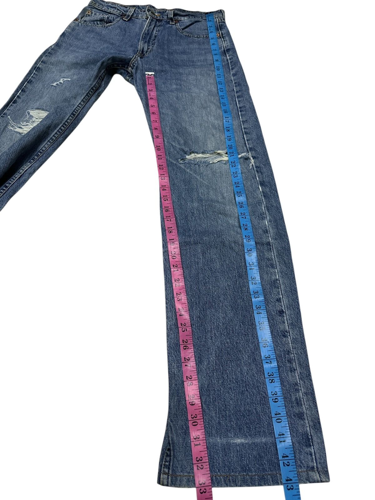 Levi's Vintage Distress Levis 519 Light Washed .. Size US 29 - 4 Thumbnail
