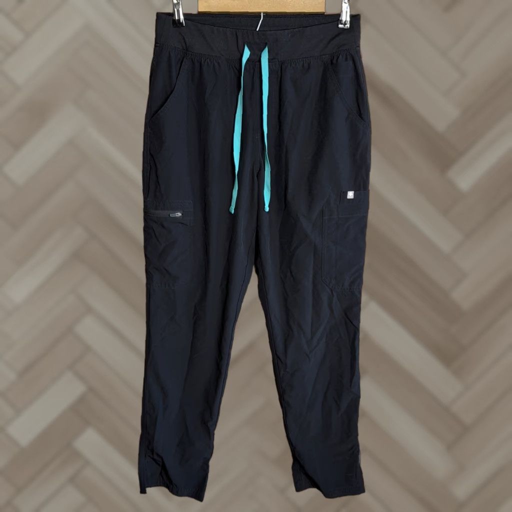 Vintage FIGS Scrub Pants Black L Ladies Yola FreeX Lined Straight Leg Sz Medium Medical W23SW2007 Size US 33 - 1 Thumbnail