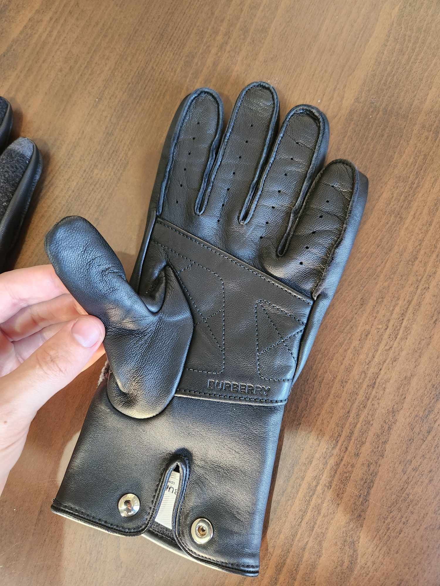 Burberry Burberry Leather Cashmere Gloves Size ONE SIZE - 3 Thumbnail