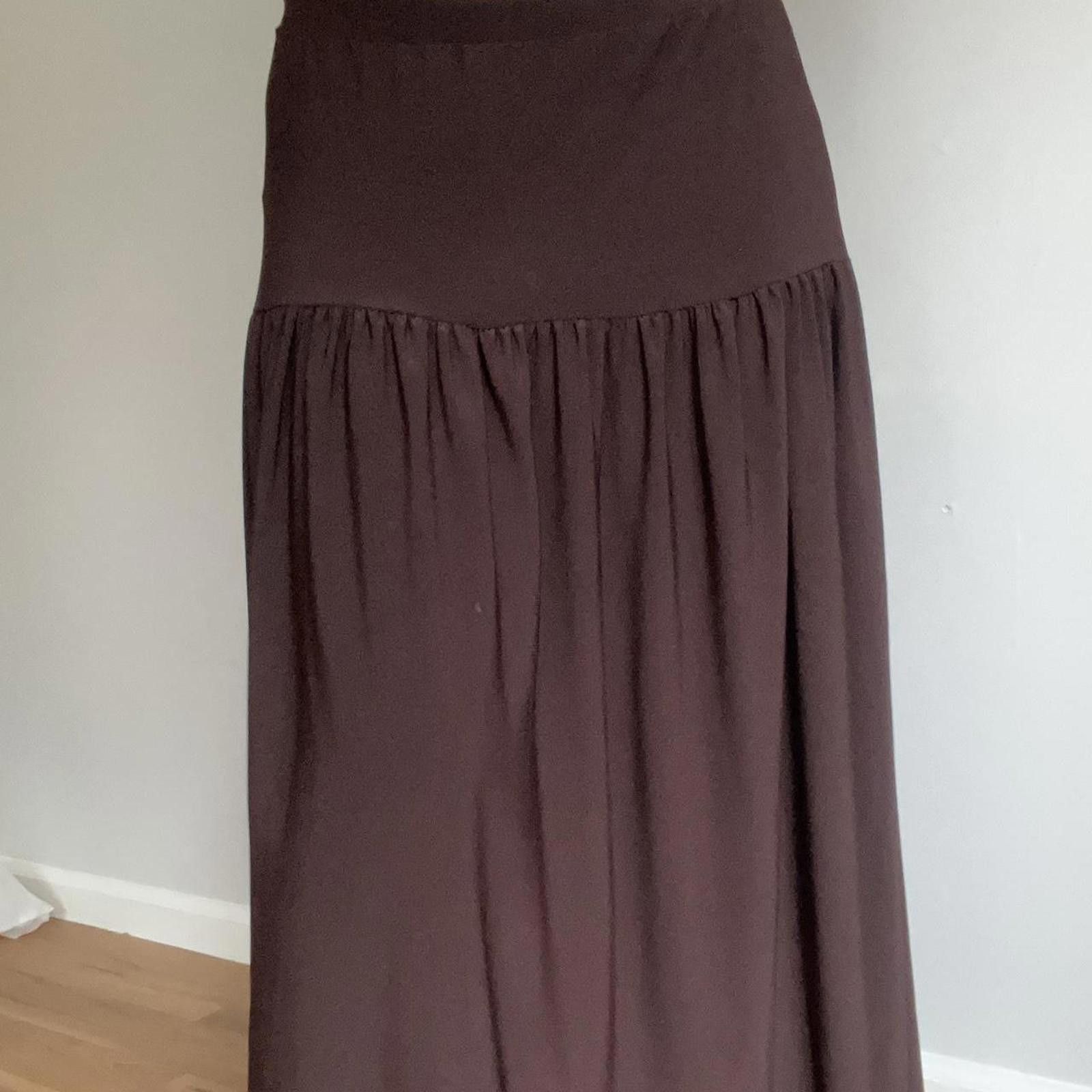 Other Brown ankle length skirt with elastic waistband and flowy Size 28" / US 6 / IT 42 - 3 Thumbnail