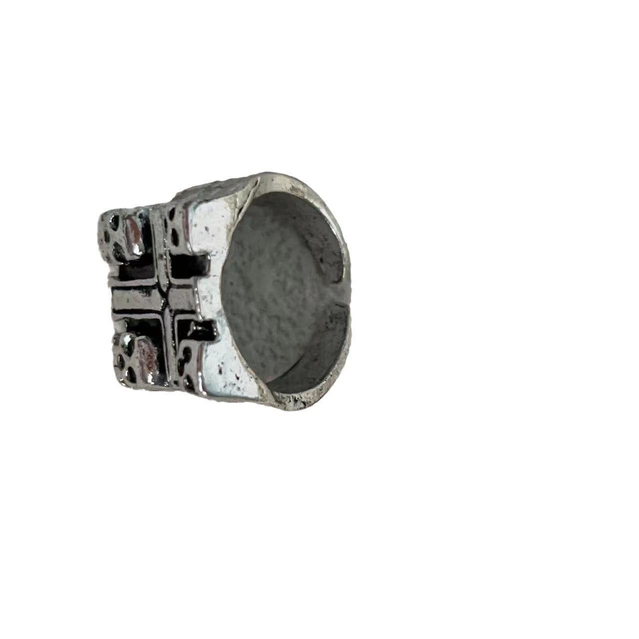 Jewelry Skull Retro Jewelry Rings Open Size Chrome Ring (Size 7-13) Size ONE SIZE - 5 Thumbnail