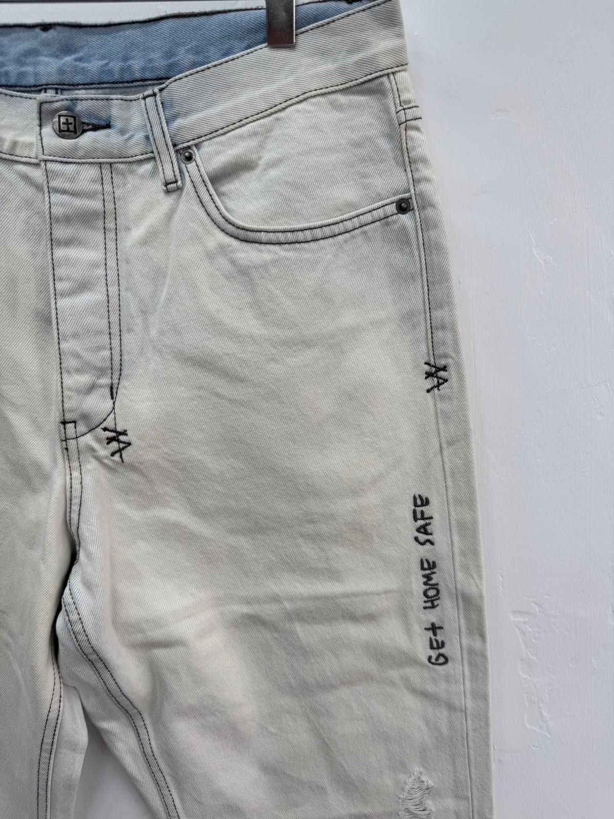 new Ksubi mens denim jeans anti k white blue iceberg 32