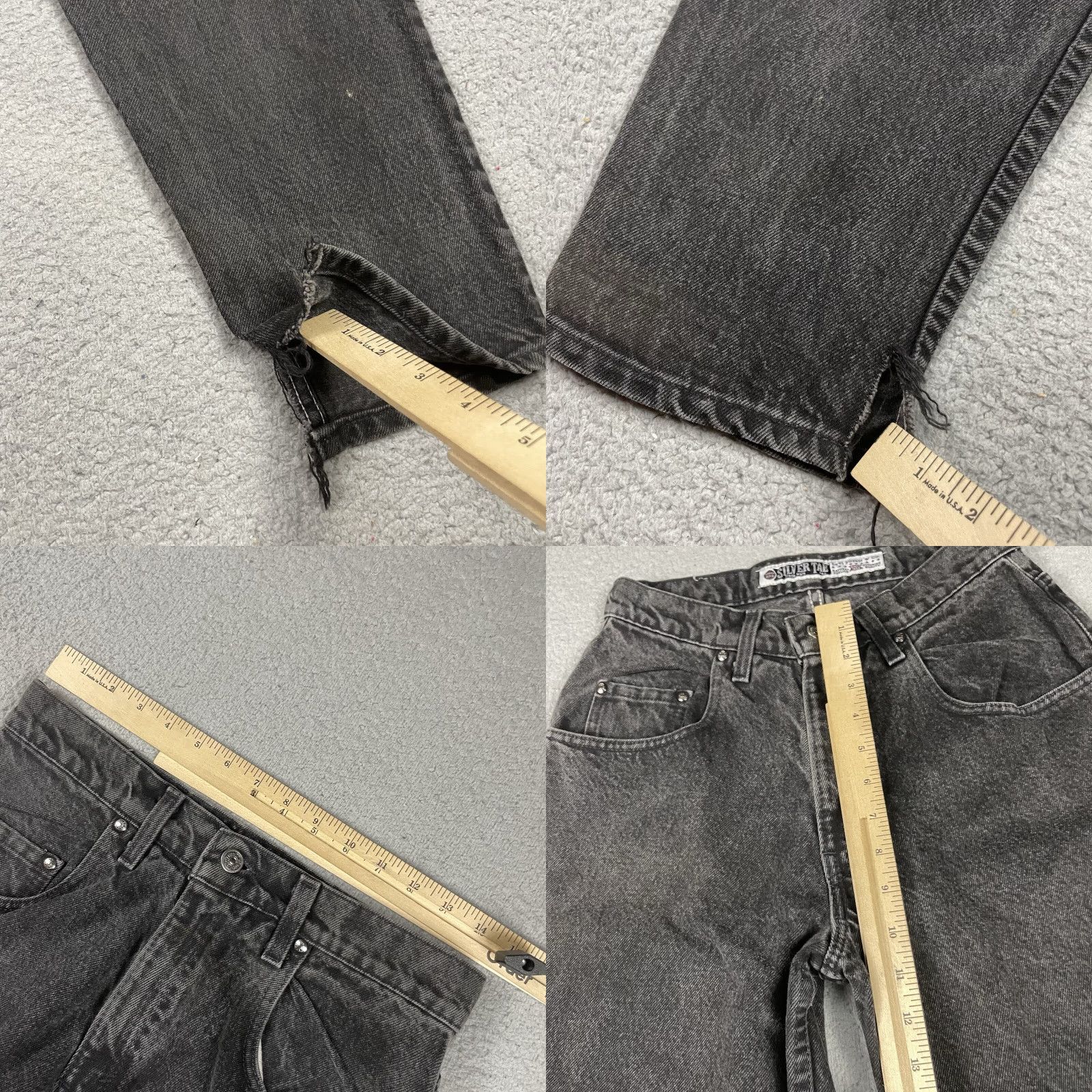 Levi's VINTAGE Levi's 560 Jeans 30x32 Black Silver Tab Tapered Leg USA Made Distressed Jeans Mens Size US 30 / EU 46 - 10 Thumbnail