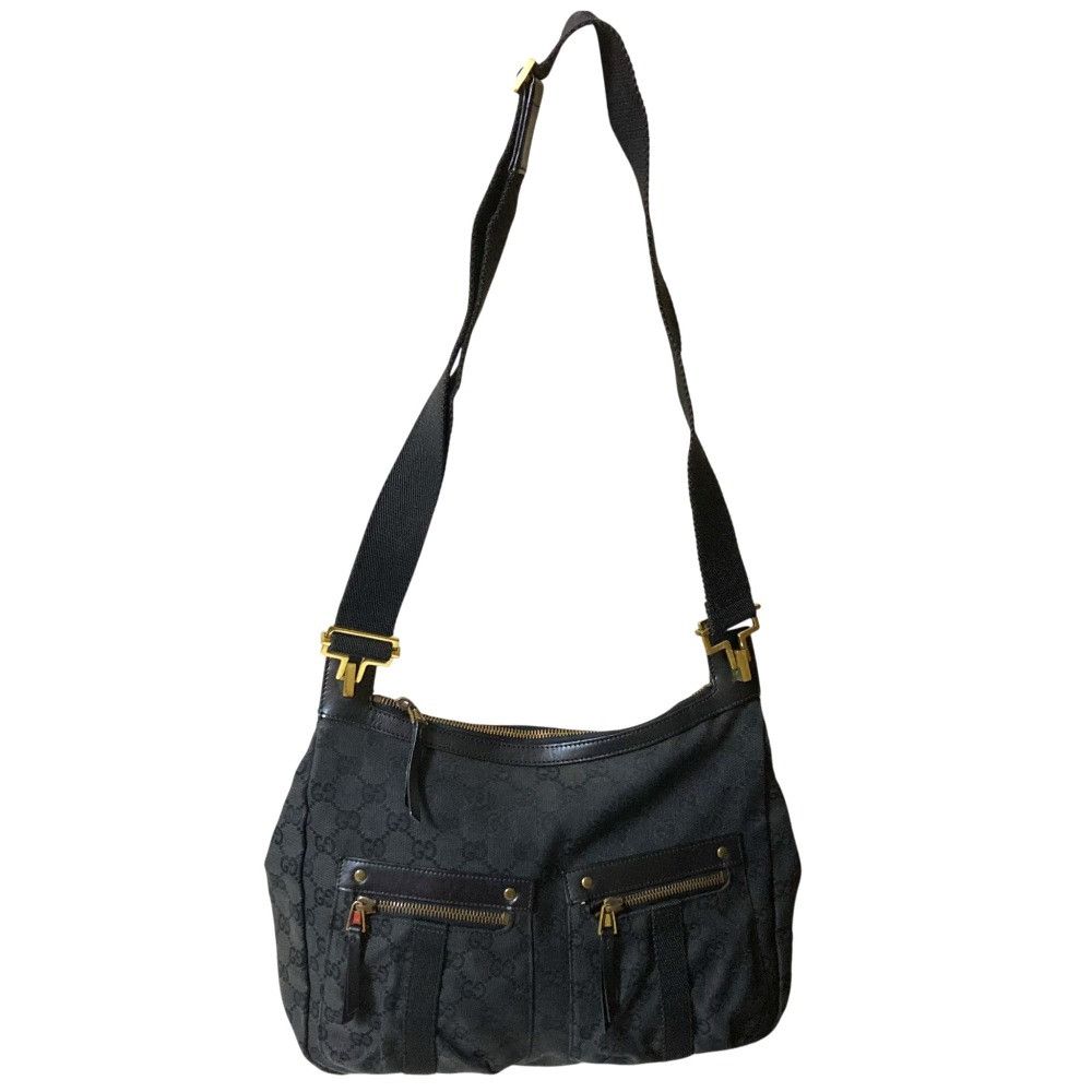 Gucci Gucci GG Canvas Shoulder Bag Textile Shoulder Bag 90762 Duty Free For Usa in Black, Women's