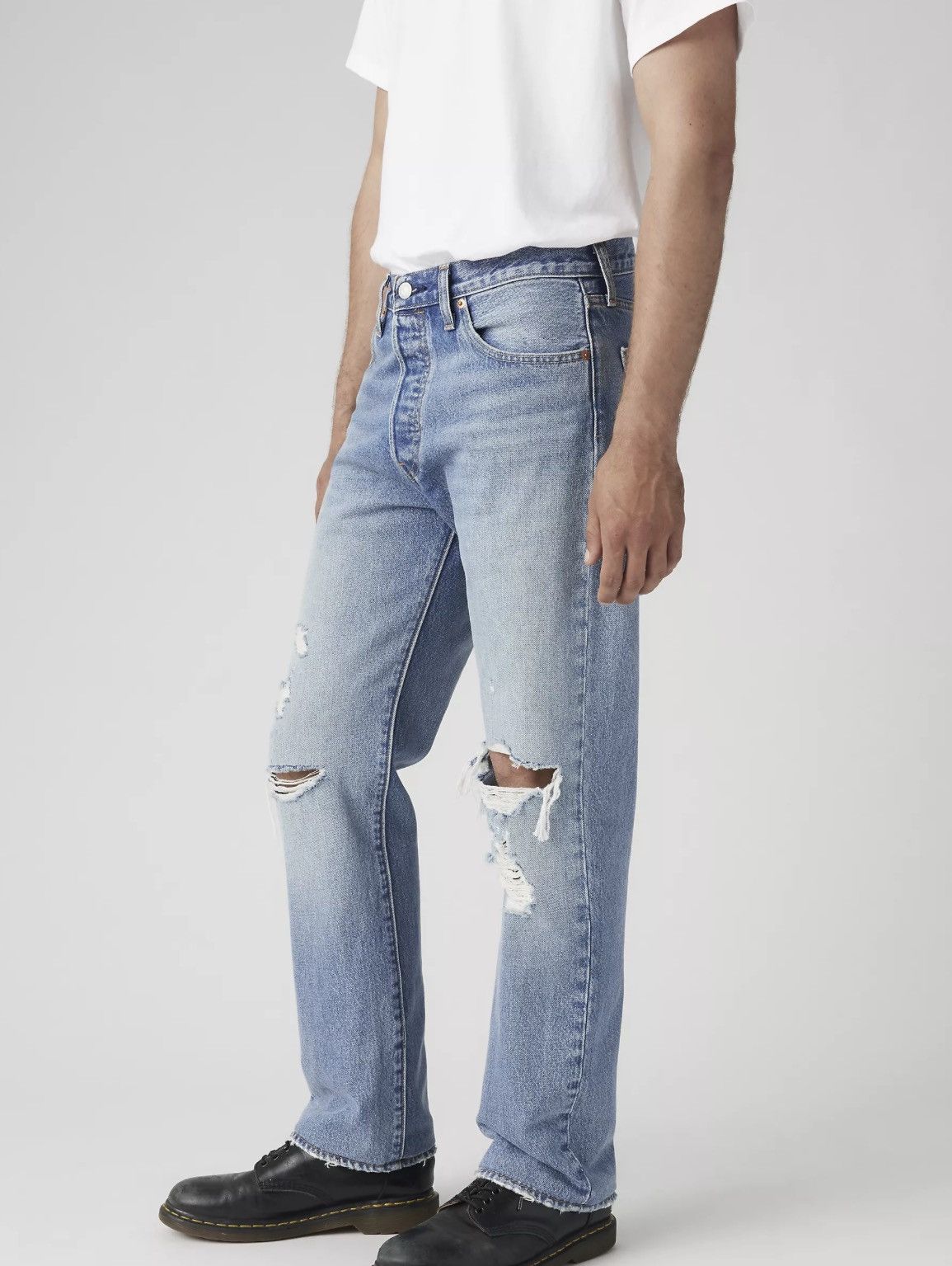 Levi's Levi’s Men's 514 Straight Fit Ripped Jeans Size US 33 - 3 Thumbnail