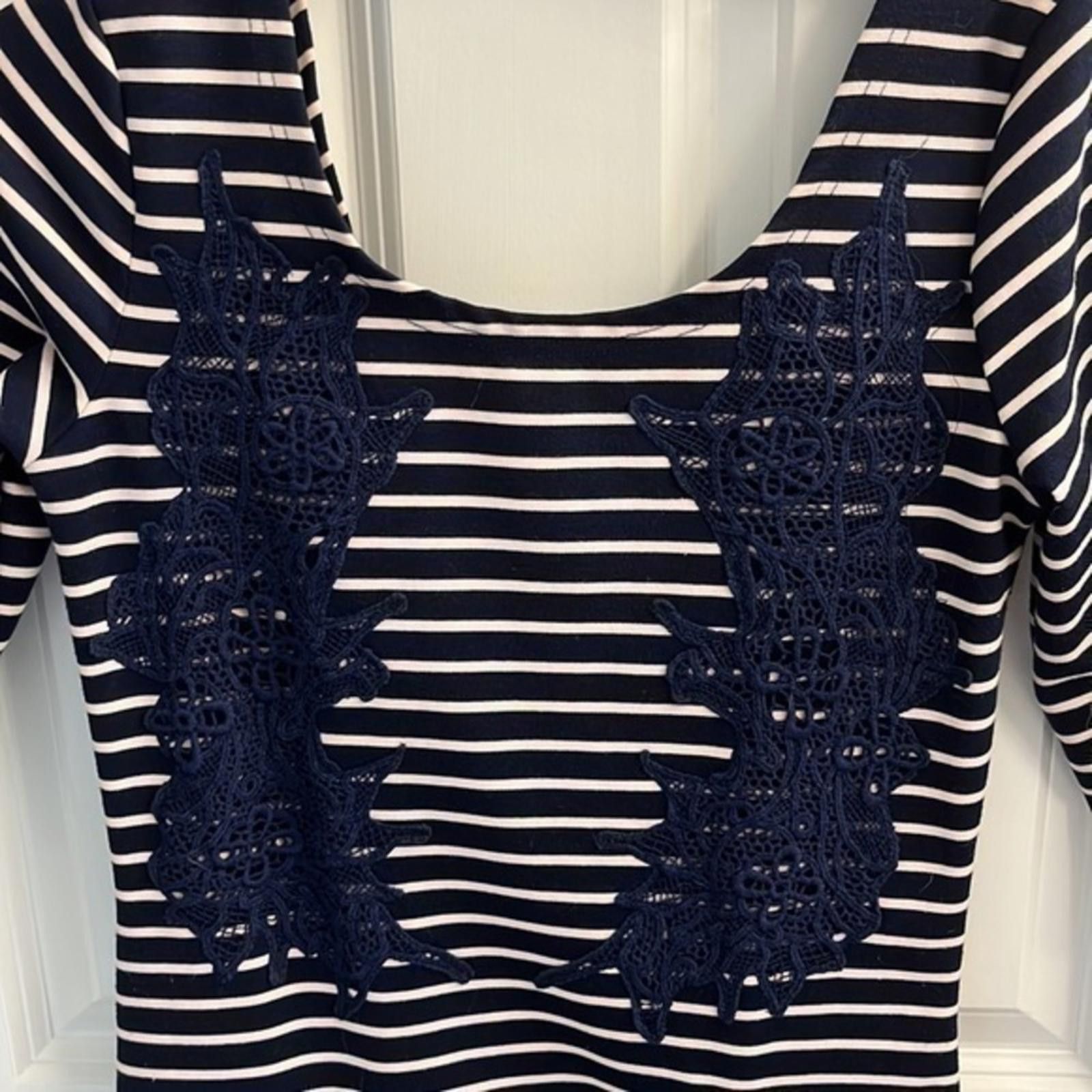 Free People Free People Blue Nautical Knotty Striped Dress Size S / US 4 / IT 40 - 4 Thumbnail