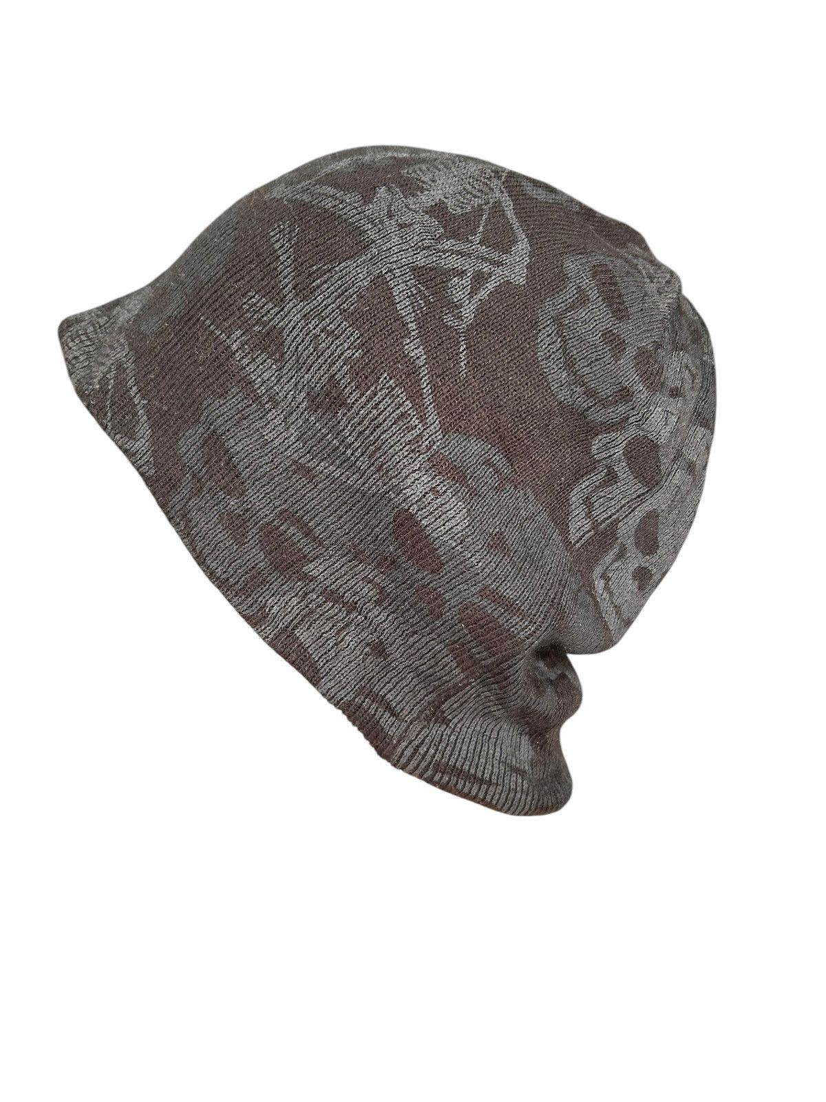 Japanese Brand × Kapital × Vintage Skull Stripe Grunge Punk Bondage Style big Beanie Hats Size ONE SIZE - 4 Thumbnail