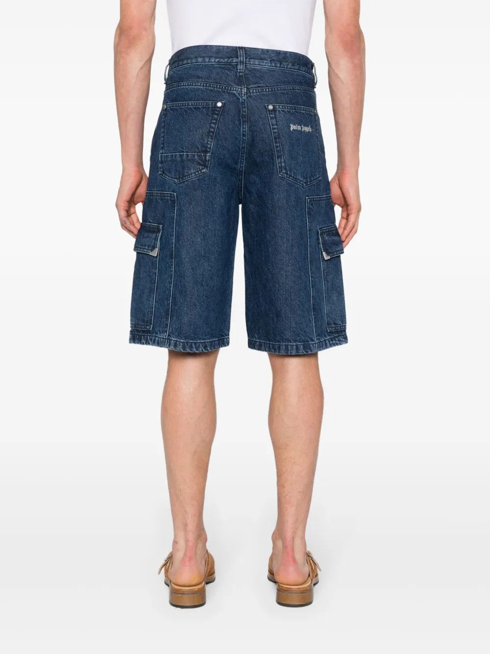 Palm Angels o1y0325 Denim Short in Blue Size US 29 - 4 Thumbnail