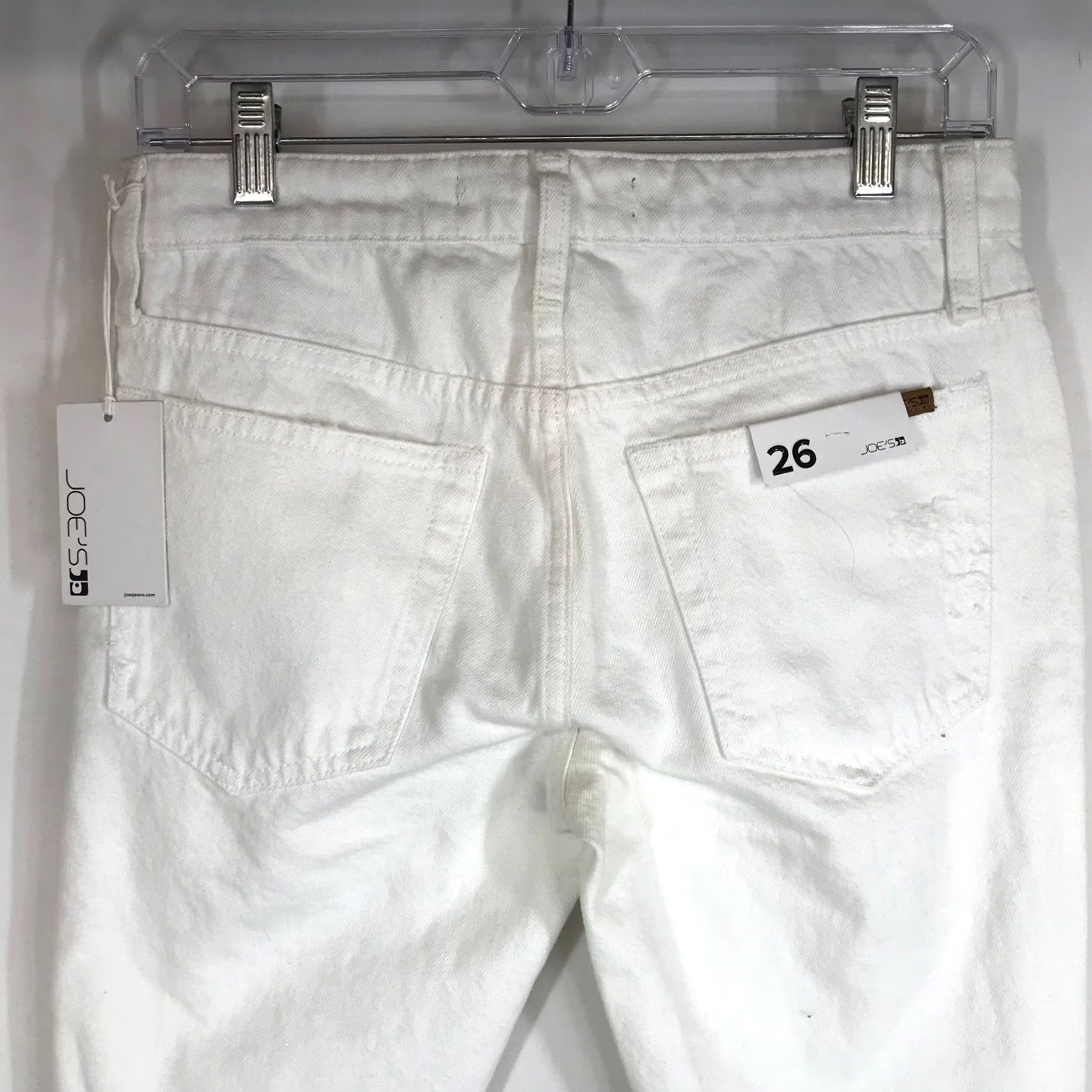 Vintage VINTAGE JOE'S JEANS Sonora White Distressed Denim Cut Off Shorts 26 Size 26" / US 2 / IT 38 - 5 Thumbnail