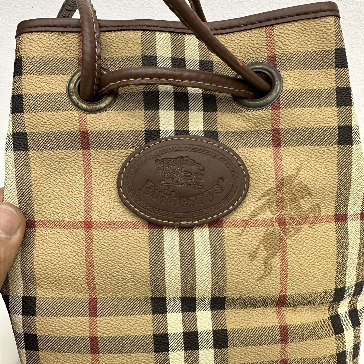 Burberry ‼️YES‼️ AUTHENTIC BURBERRYS VINTAGE NOVA CHECK LONG HANDLE BAG Size ONE SIZE - 8 Thumbnail