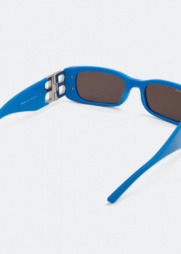Balenciaga o1mt1gz1124 Size: OS / Dynasty Rectangle Sunglasses in Blue Size ONE SIZE - 4 Thumbnail