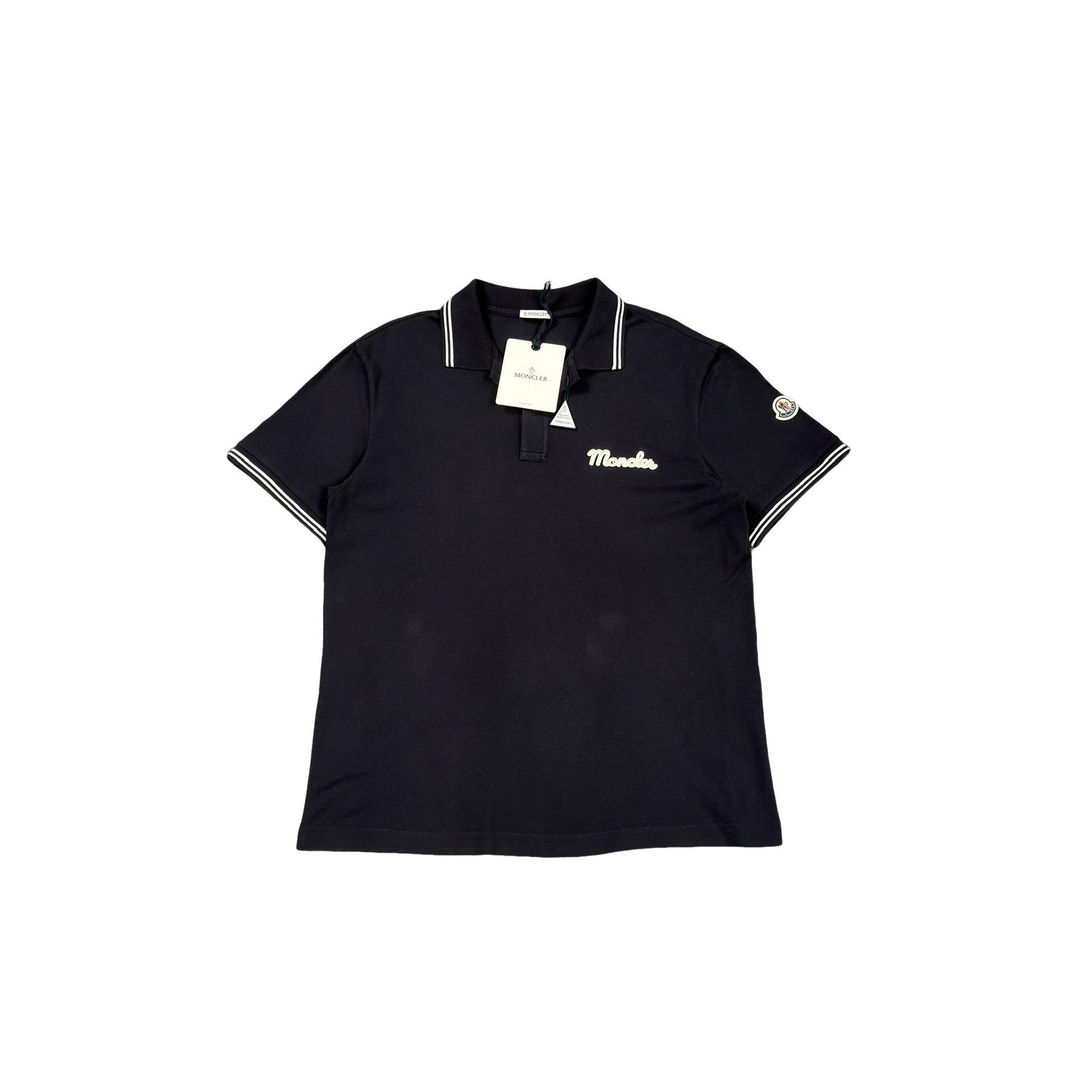 Moncler Moncler Script Logo Tipped Polo Shirt Size S Size US S / EU 44-46 / 1 - 1 Thumbnail