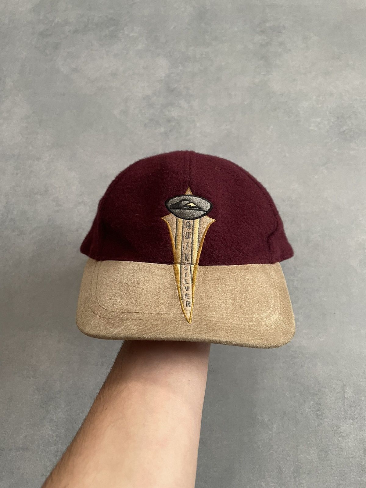 Quiksilver Cap Quiksilver Vintage Burgundy Fleece Size ONE SIZE - 3 Thumbnail