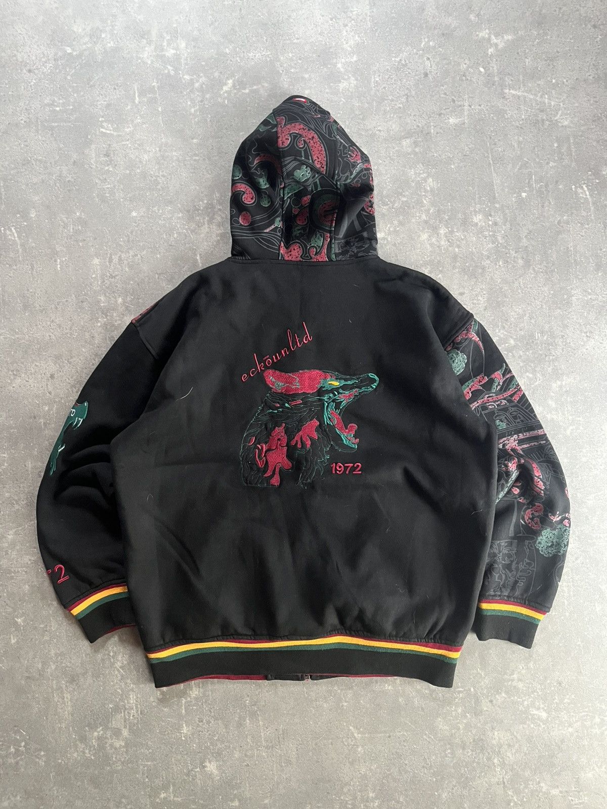 Ecko Unltd. Ecko Unltd. Multicolour AOP Tribal Printed Baggy Zip Hoodie Size US XL / EU 56 / 4 - 2 Thumbnail