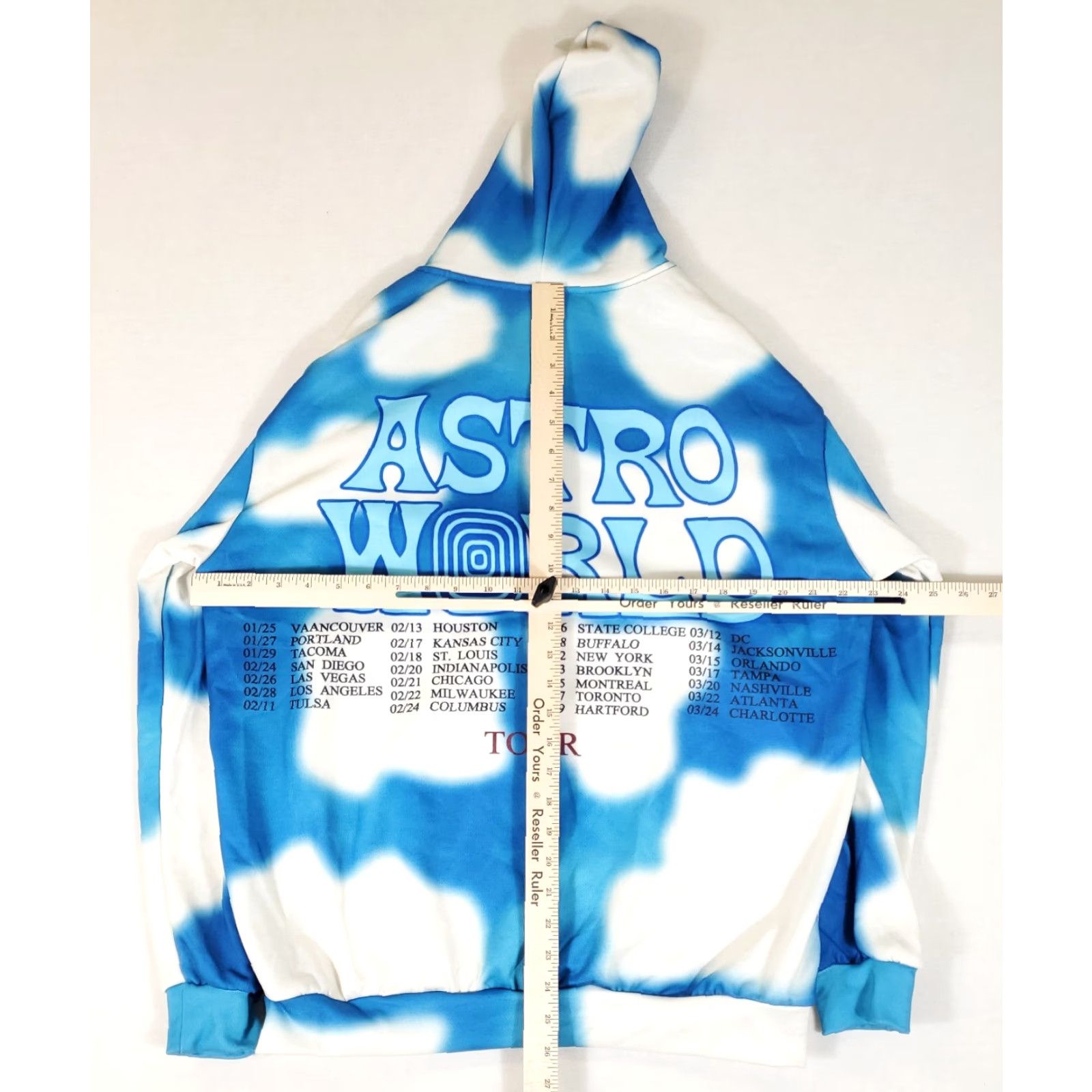 Travis Scott Travis Scott ASTROWORLD Hoodie Mens M Blue White Wish You Were Here Tour Pullover Sweatshirt Size US M / EU 48-50 / 2 - 4 Thumbnail