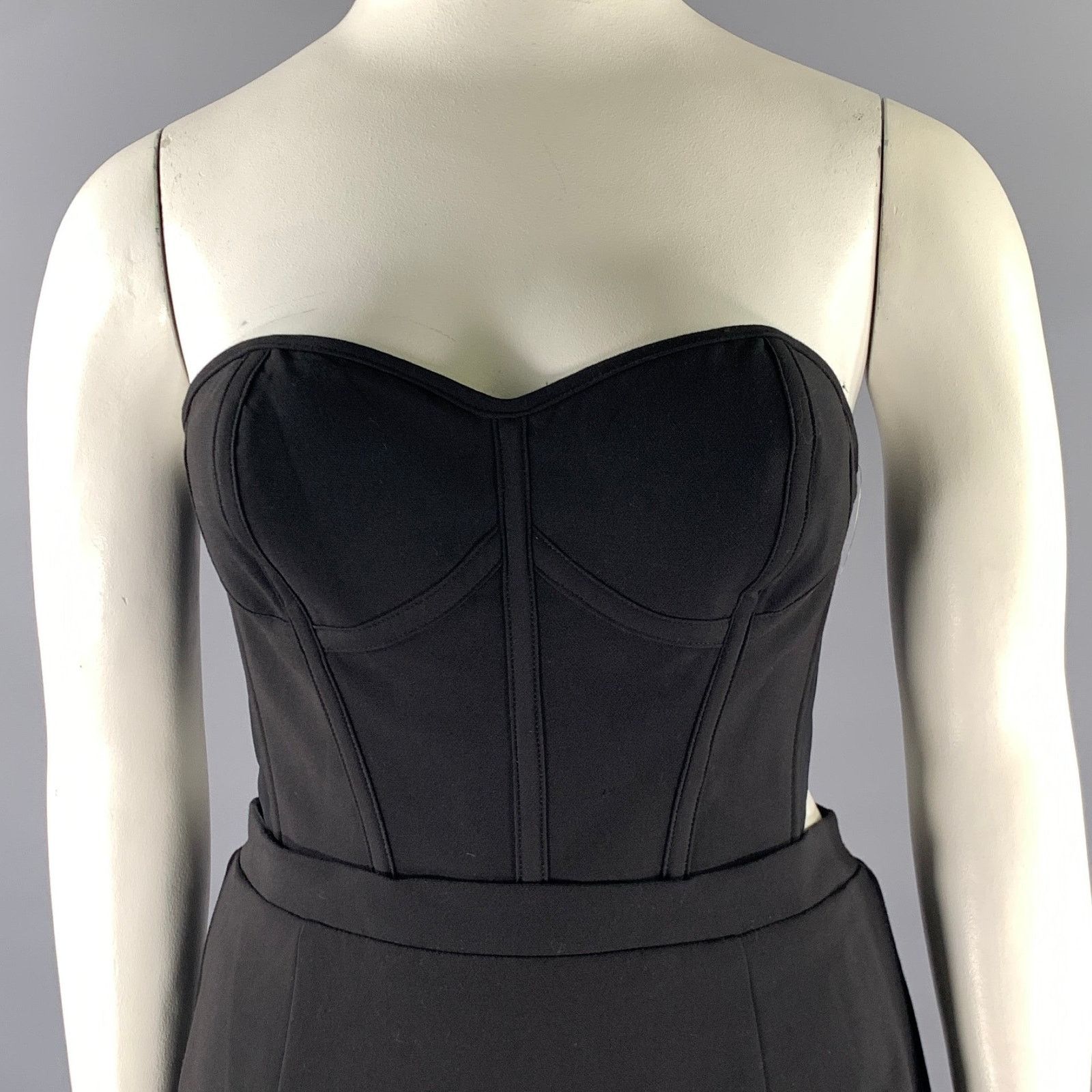 Black Halo BLACK HALO Size L Black 3595114 Strapless Cocktail Dress Size L / US 10 / IT 46 - 2 Thumbnail
