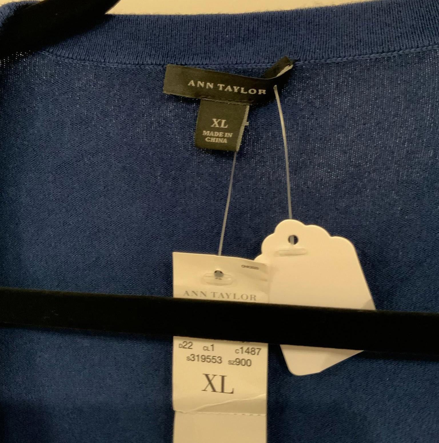 Ann Taylor Ann Taylor Women's Blue Lightweight Cardigan - XL Size ONE SIZE - 3 Thumbnail