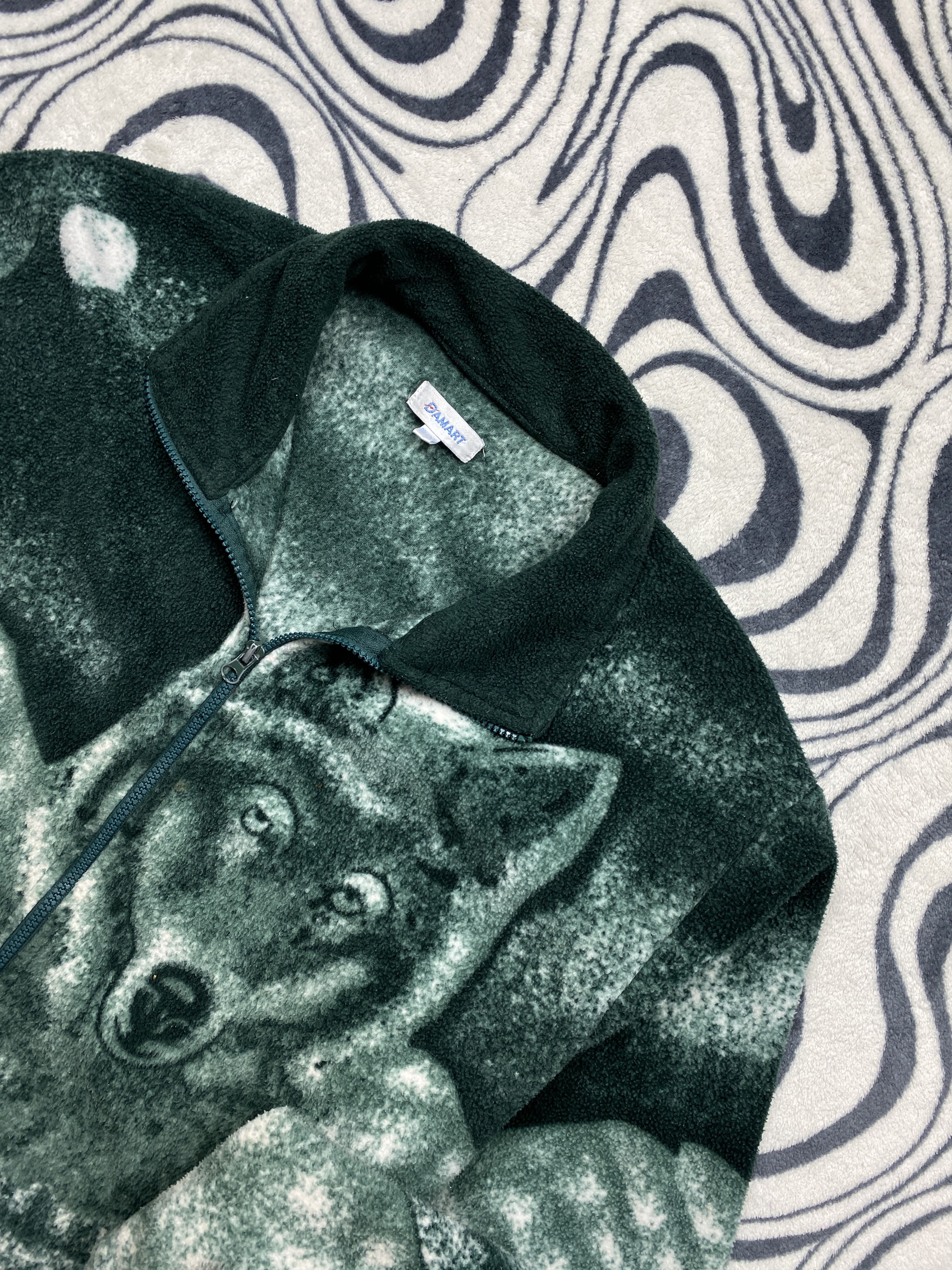 Vintage Vintage WOLF Fleece Jacket Y2K Size US L / EU 52-54 / 3 - 2 Thumbnail