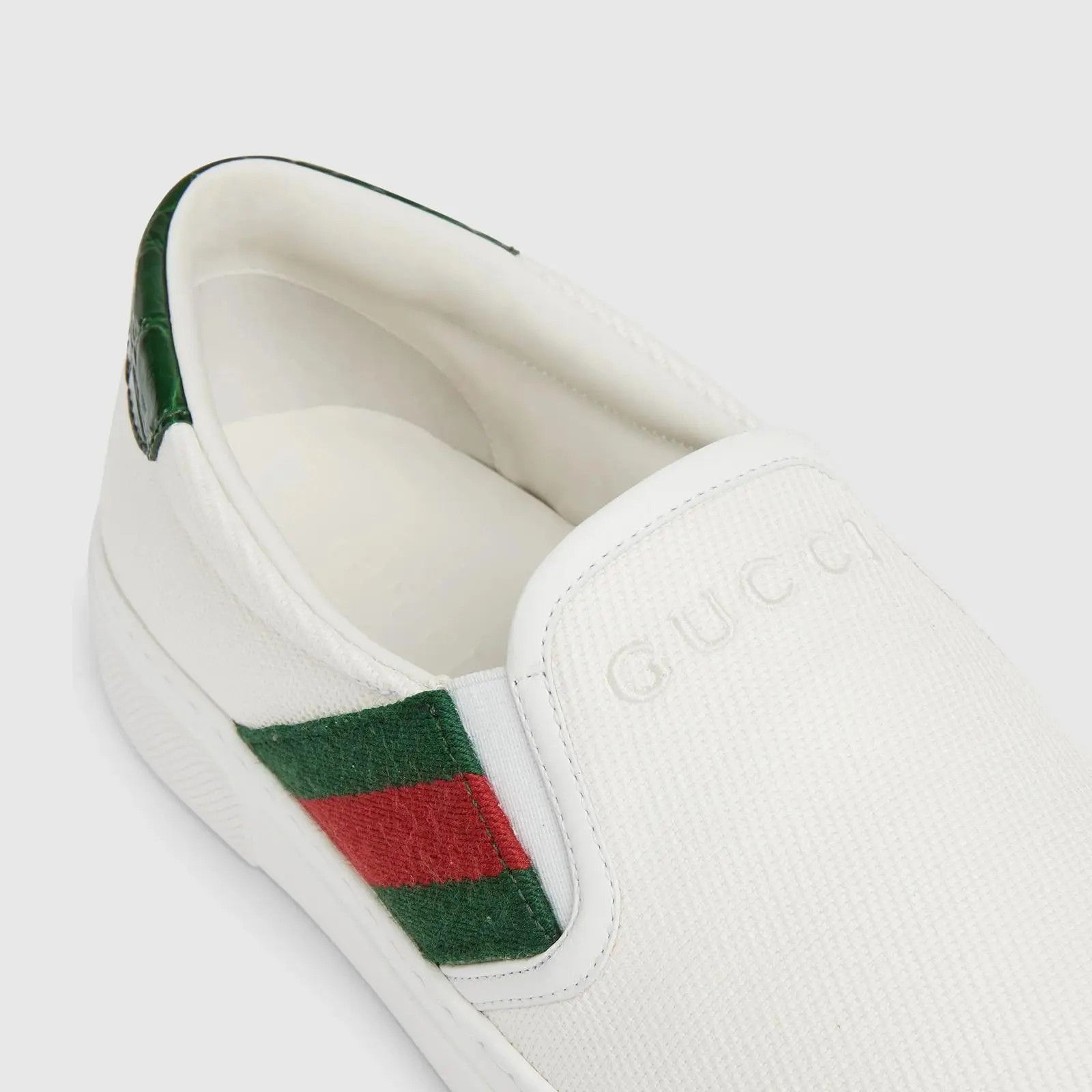Gucci os11x0226 Ace Web Slip On Sneakers in Multicolor Size US 10.5 / EU 43-44 - 3 Thumbnail