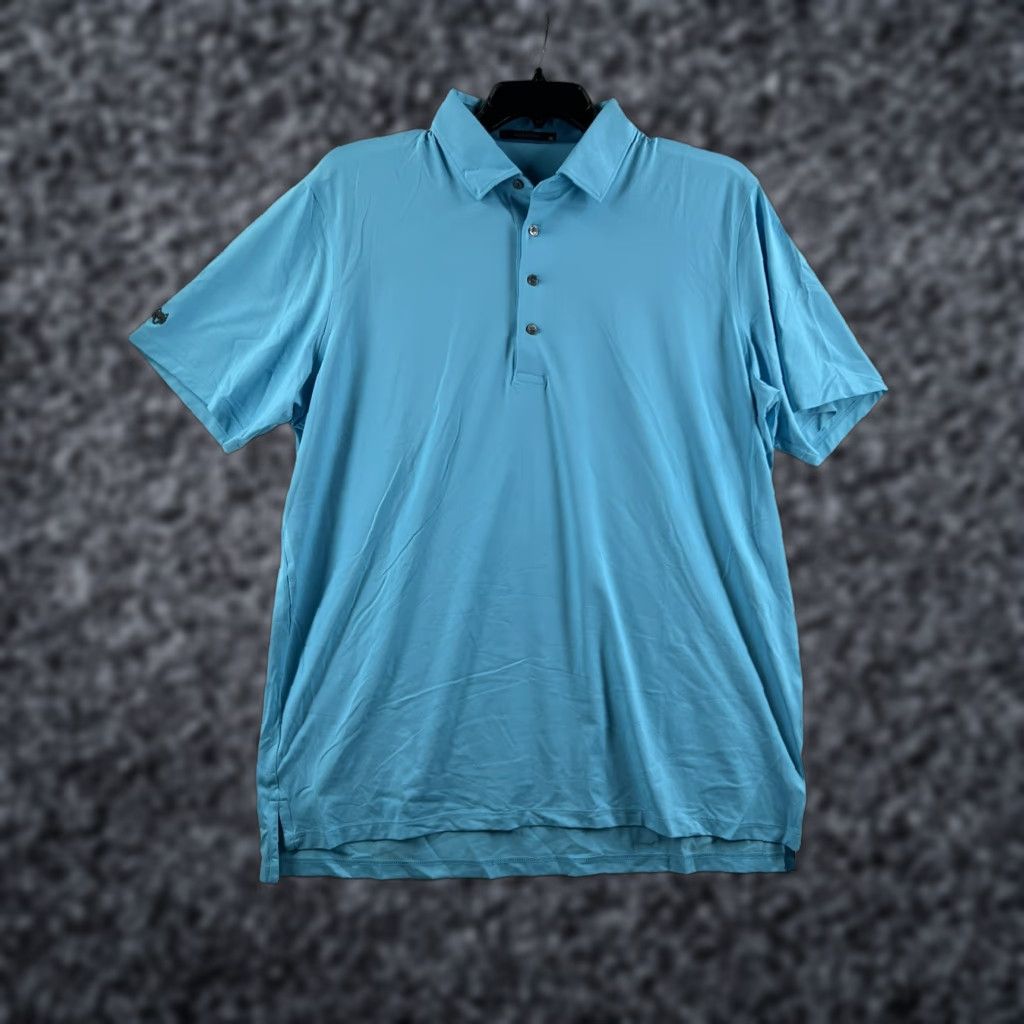 Vintage Greyson Polo Shirt Men's XL Blue Turquoise Short Sleeve Golf Maze Runner Wolf 12026729 Size US XL / EU 56 / 4 - 1 Thumbnail