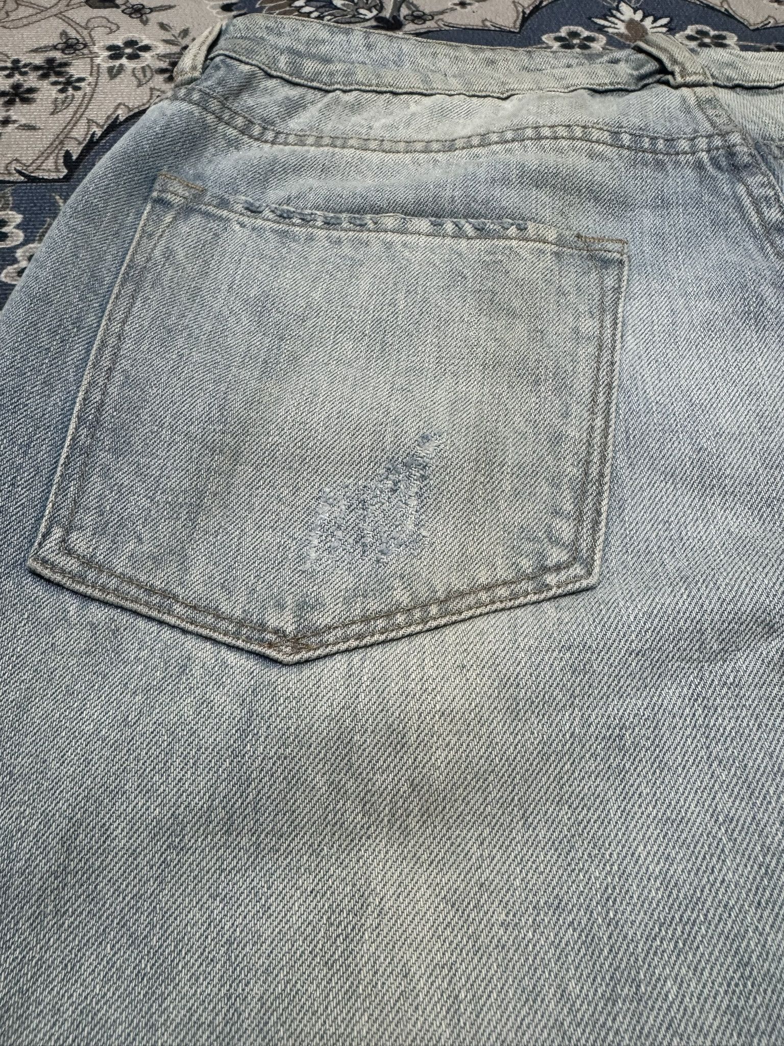 Allsaints ALLSAINTS Alana Birds Embroidered Boyfriend Jeans in Indigo Size 32" / US 10 / IT 46 - 10 Thumbnail