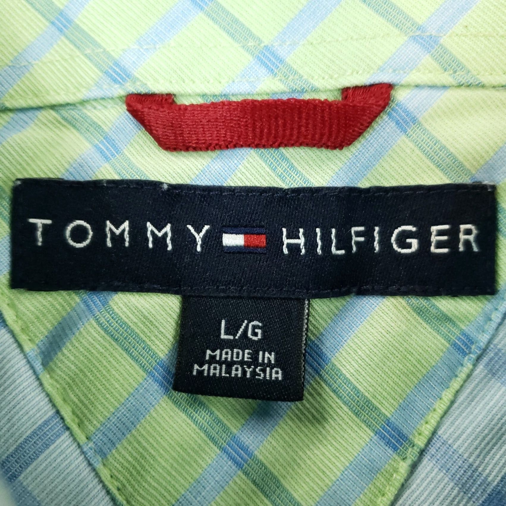Tommy Hilfiger Tommy Hilfiger Short Sleeve Button Up Shirt Mens Large Blue Plaid Lightweight Size US L / EU 52-54 / 3 - 5 Thumbnail