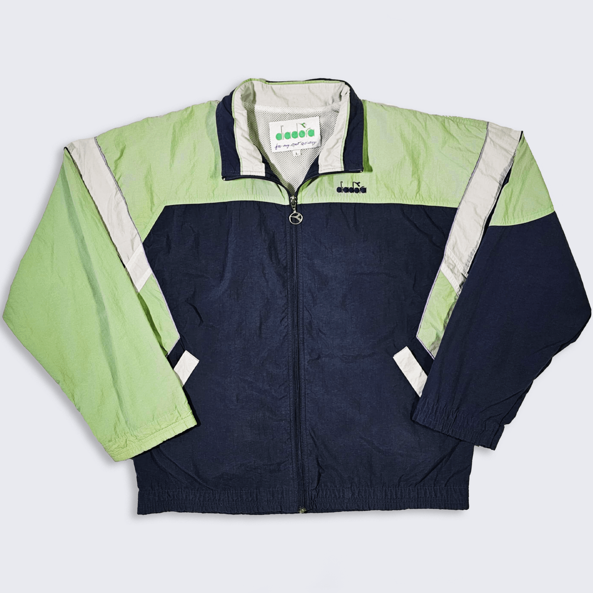 Diadora Diadora Vintage 90s Jogger Windbreaker Jacket Size US L / EU 52-54 / 3 - 1 Thumbnail