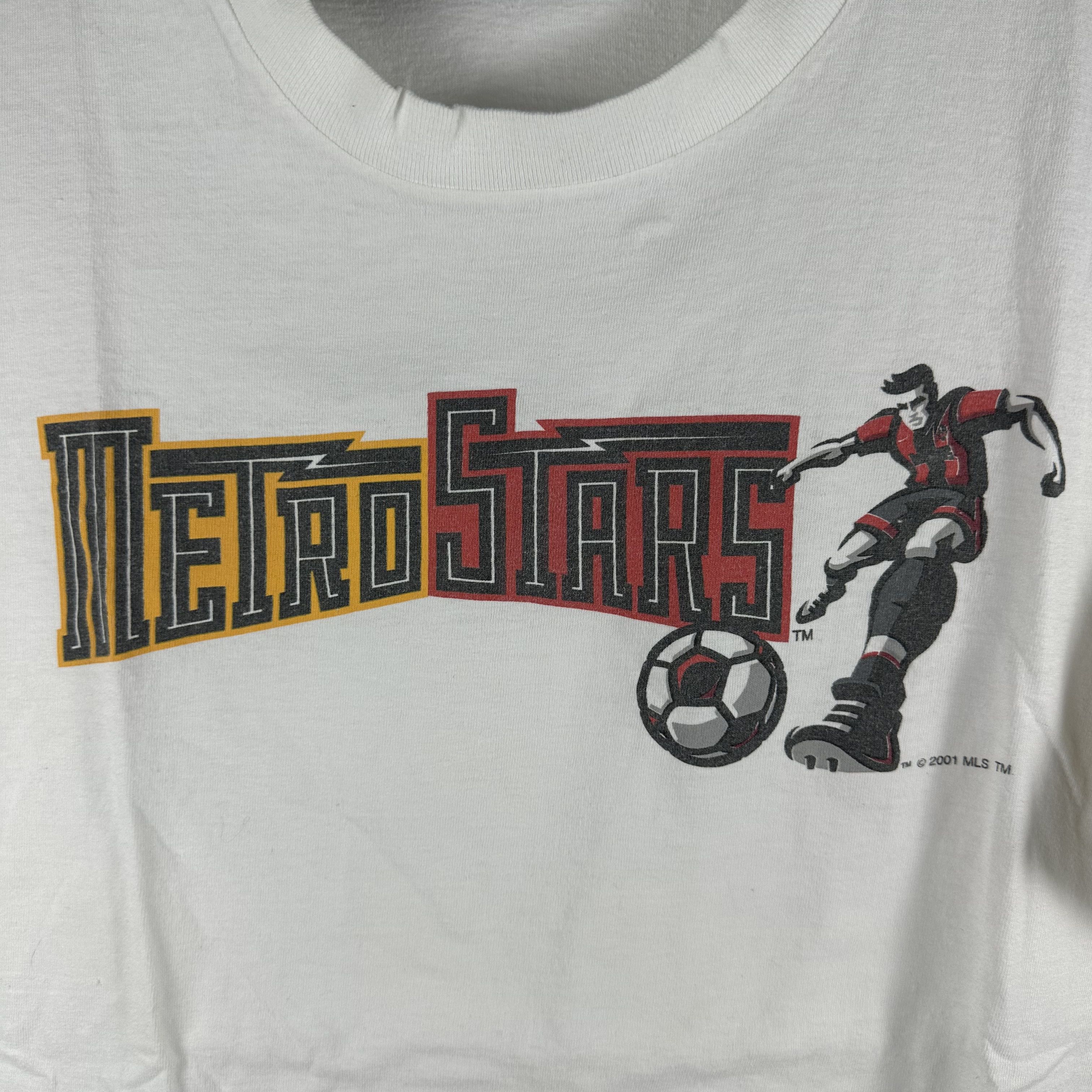 Vintage ​​​​​Vintage 2001 New York MetroStars MLS Soccer T-shirt Size US XL / EU 56 / 4 - 2 Thumbnail