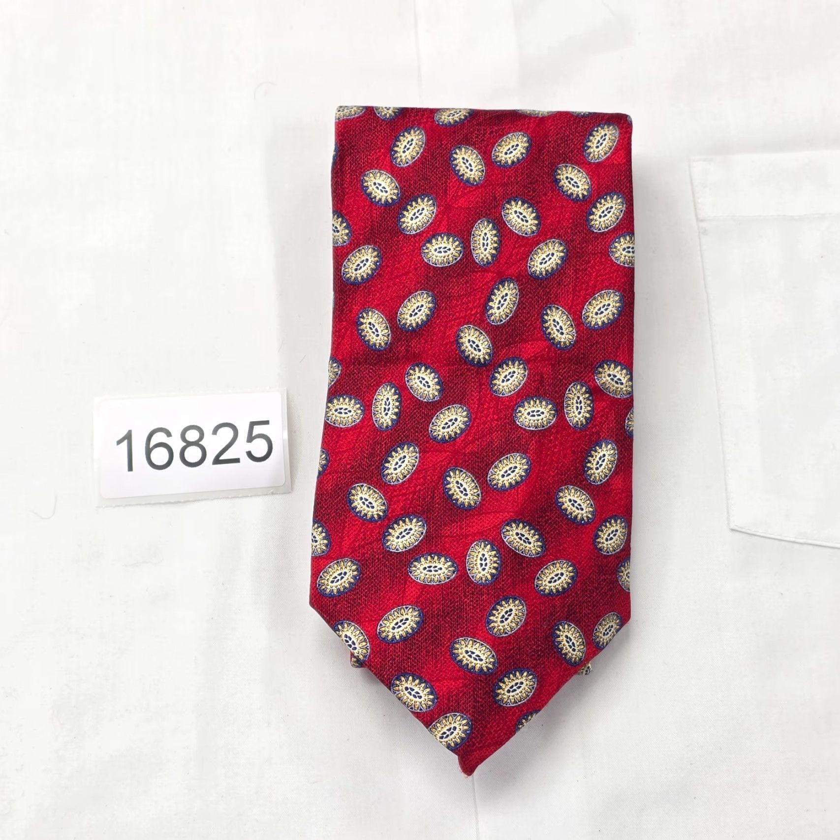 Robert Talbott Robert Talbott Studio Necktie Mens Red Geometric Silk Tie Designer USA Size ONE SIZE - 6 Thumbnail