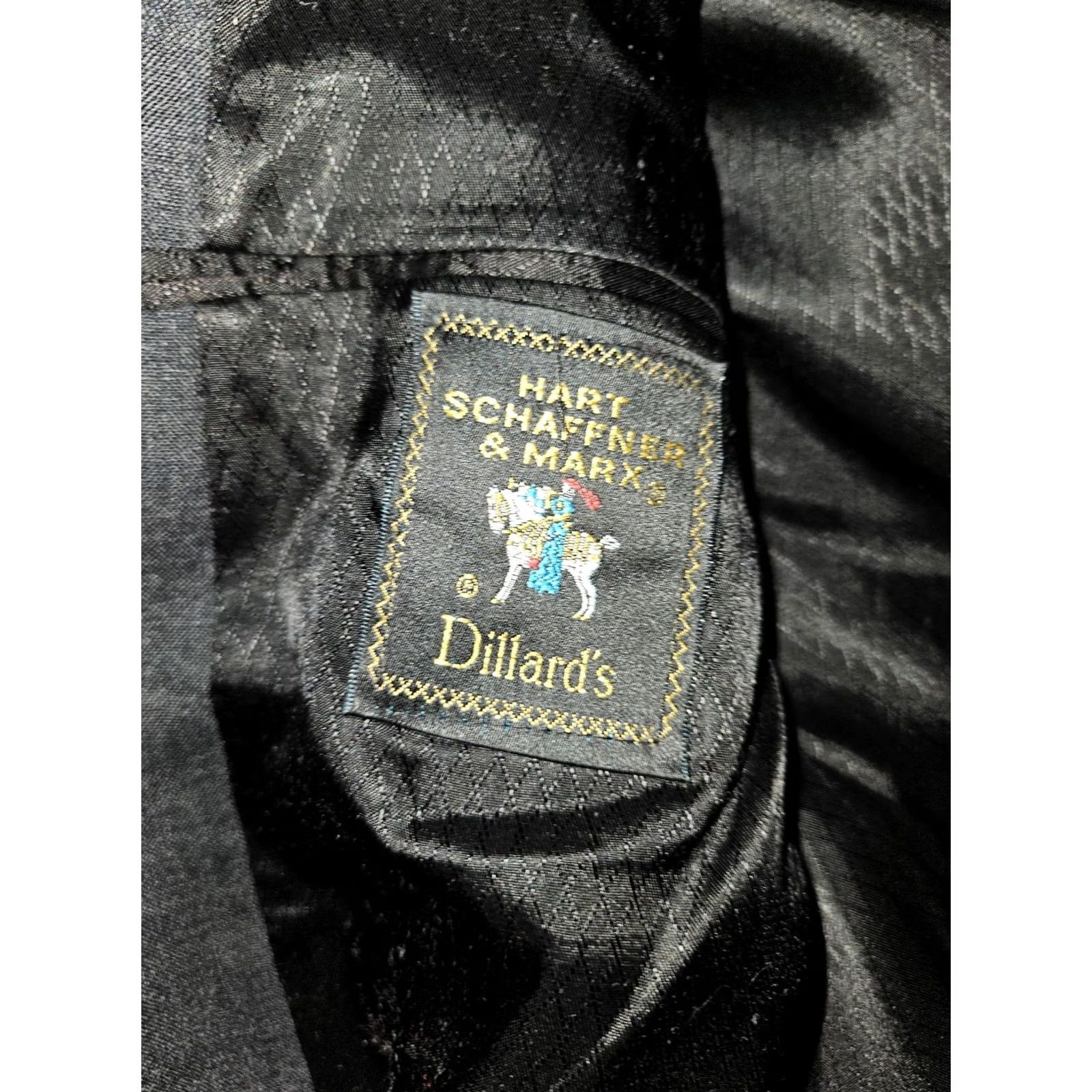 Hart Schaffner Marx VINTAGE Hart Schaffner Marx Blazer Mens 44L Gray Wool Dillard's Micron 2000 Size 44R - 2 Thumbnail