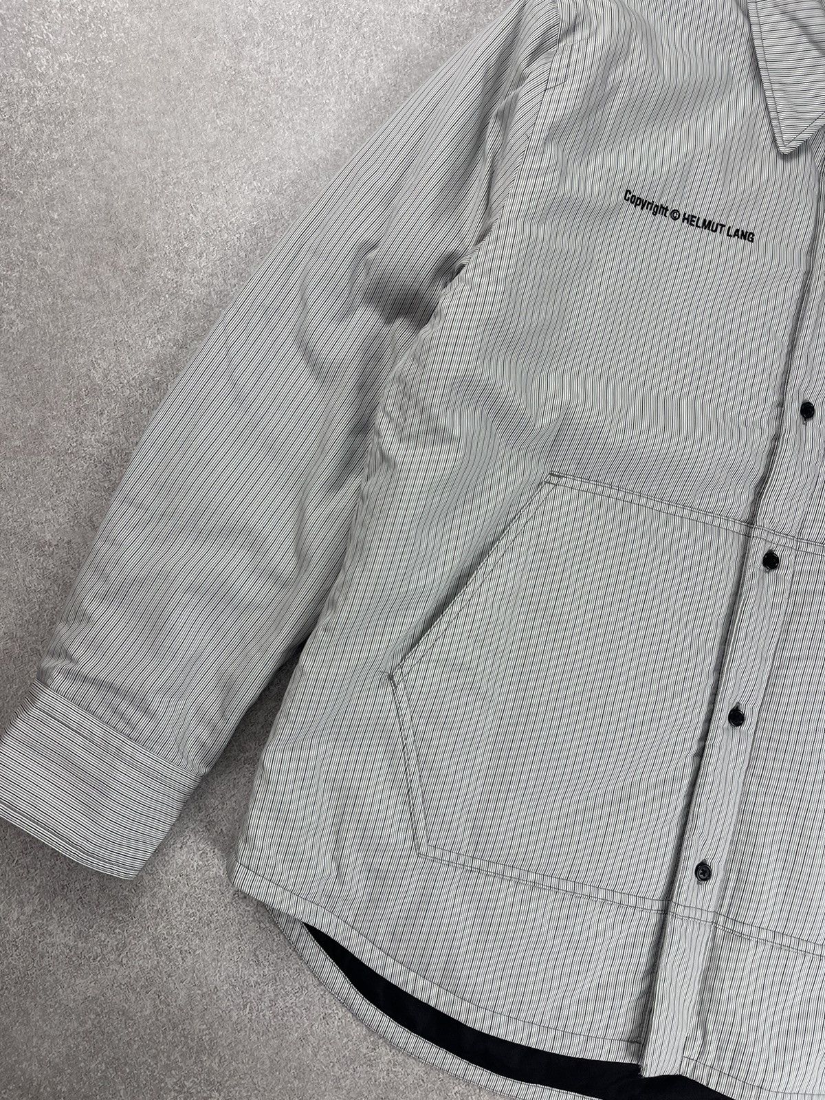 Helmut Lang Helmut Lang Striped Button Up Shirt Jacket Size L Size US L / EU 52-54 / 3 - 3 Thumbnail