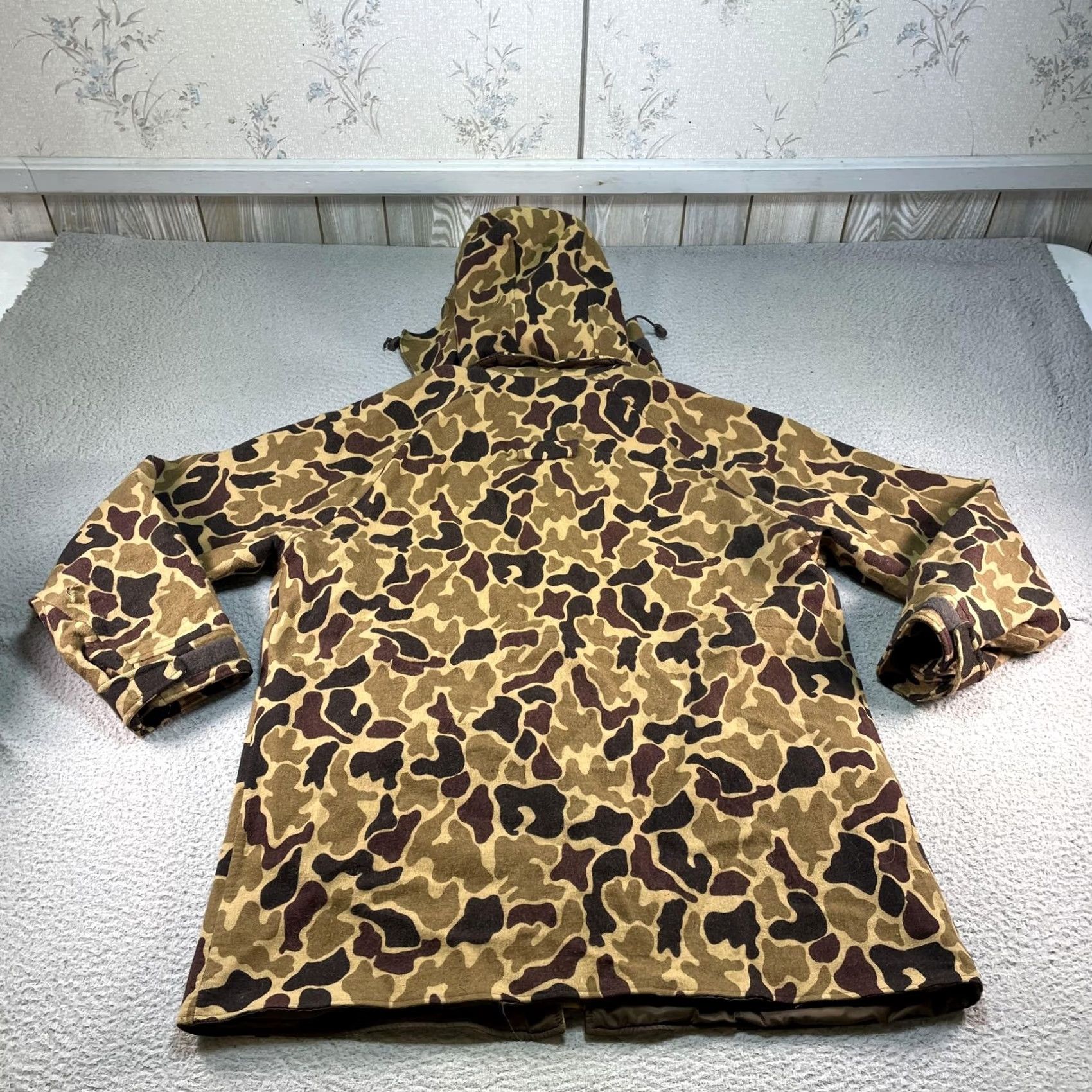 Vintage VINTAGE Woolrich Camouflage Jacket Mens XL Brown Wool Gore Tex Parka Hooded Pockets Zipper Size US XL / EU 56 / 4 - 5 Thumbnail