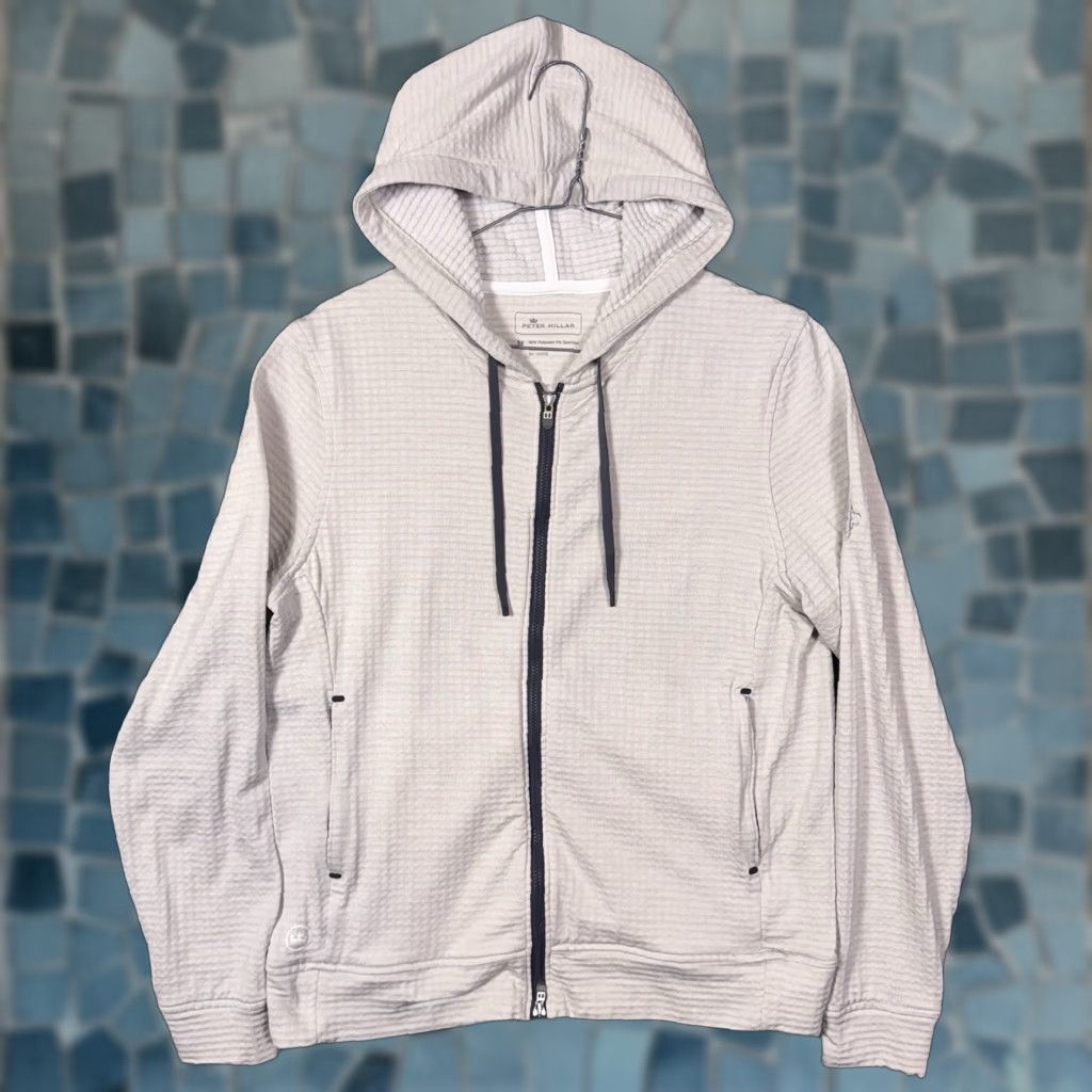 Peter Millar Peter Millar Hoodie Womens M Tech Full Zip Sweatshirt Grid Fleece Golf LS22EK19 Size M / US 6-8 / IT 42-44 - 1 Thumbnail