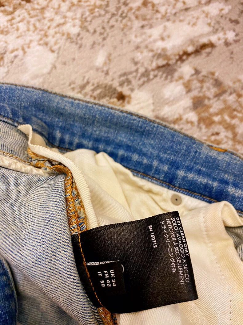 Amiri Amiri 17 blue diamond baseplate old splattered blue denim Size US 34 / EU 50 - 5 Thumbnail