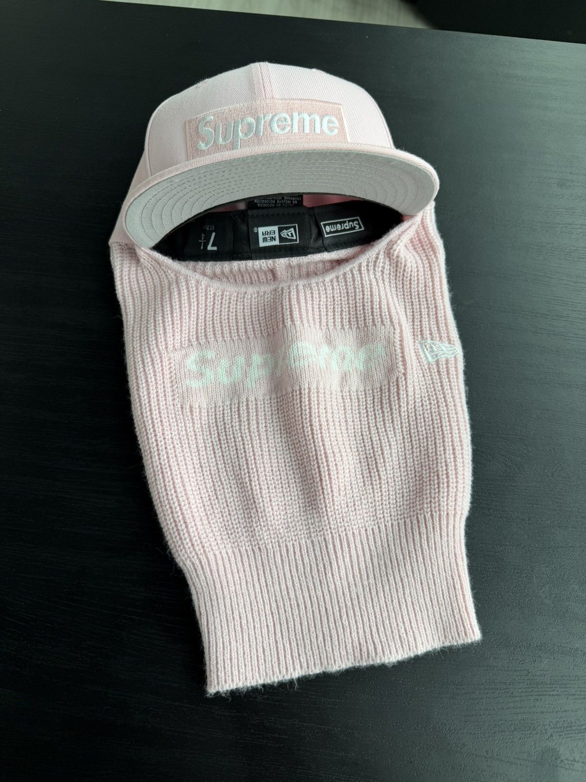 Supreme New Era Box Logo Balaclava Cap Pink