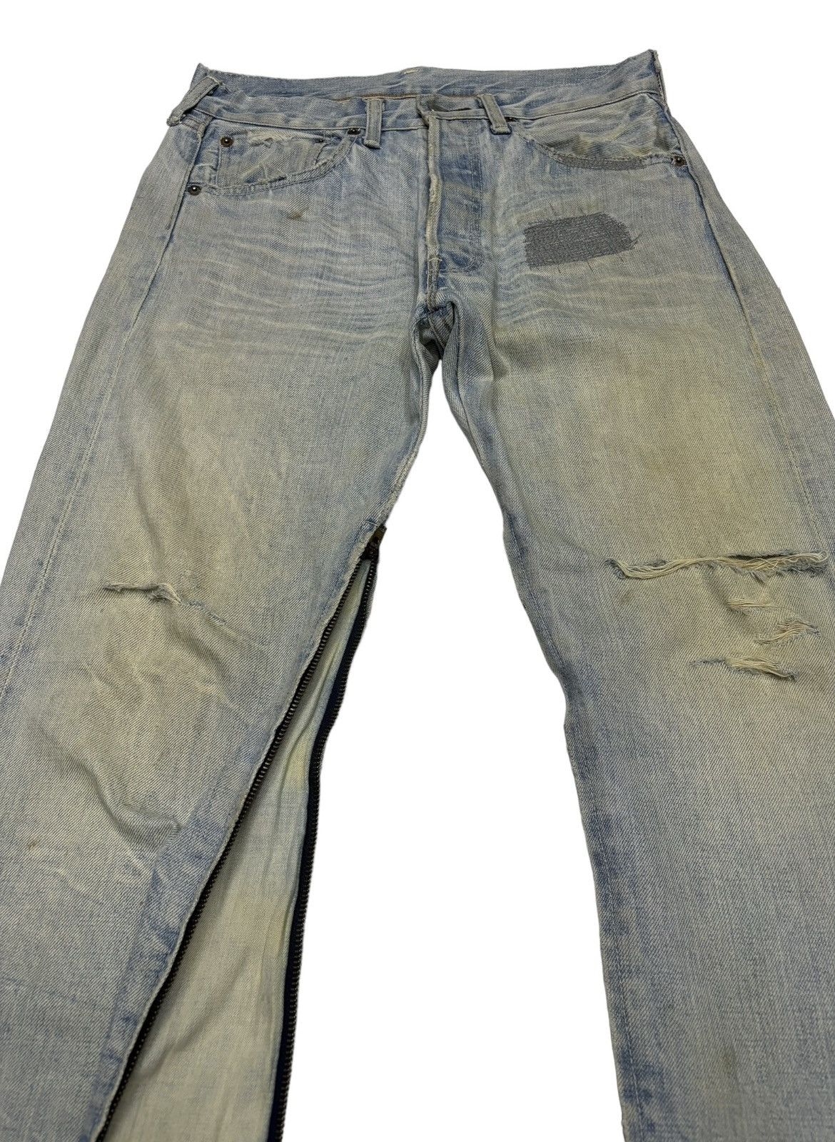Japanese Brand × Levi's × Vintage Vintage Levis 501 Selvedge Zipper Flare Distress Denim Jeans Size US 30 / EU 46 - 3 Thumbnail