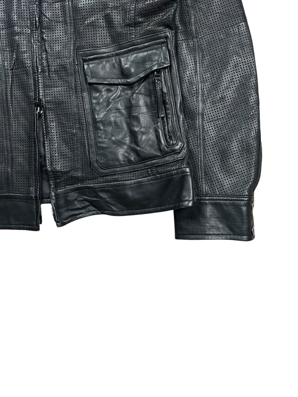 5351 POUR LES HOMMES Old 5351 Pourless Homme - Cyber Rider Leather Jacket Size US M / EU 48-50 / 2 - 7 Thumbnail