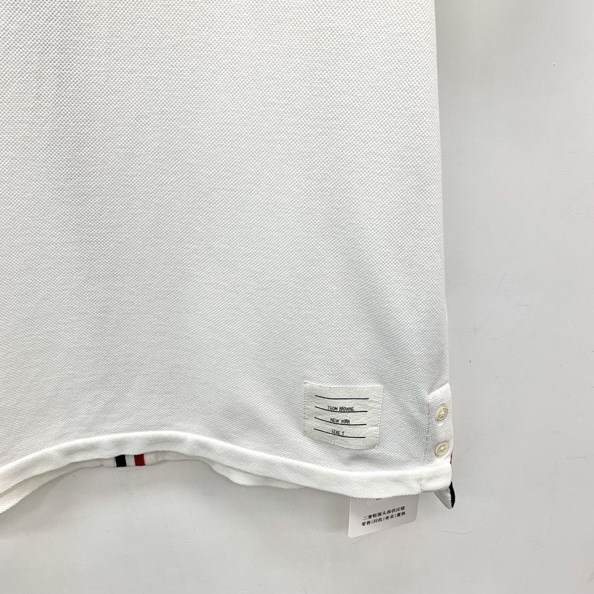Thom Browne THOM BROWNE White Back Stripe Short Sleeve T-shirt K26WX Size US M / EU 48-50 / 2 - 4 Thumbnail