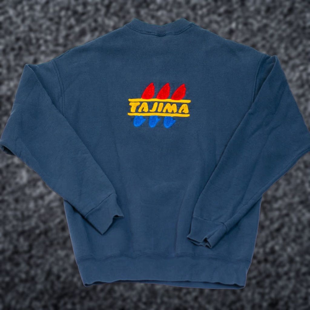 Fruit Of The Loom VINTAGE Tajima Embroidery Machine Sweatshirt Logo Size XL Blue 80's 90s USA Embroidered Fruit of the Loom Men Sweatshirt Size US XL / EU 56 / 4 - 1 Thumbnail