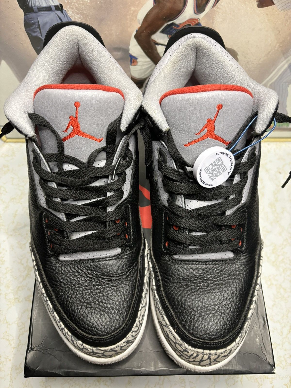 Jordan Brand Jordan 3 Retro Black Cement 2018 Size US 12 / EU 45 - 2 Thumbnail