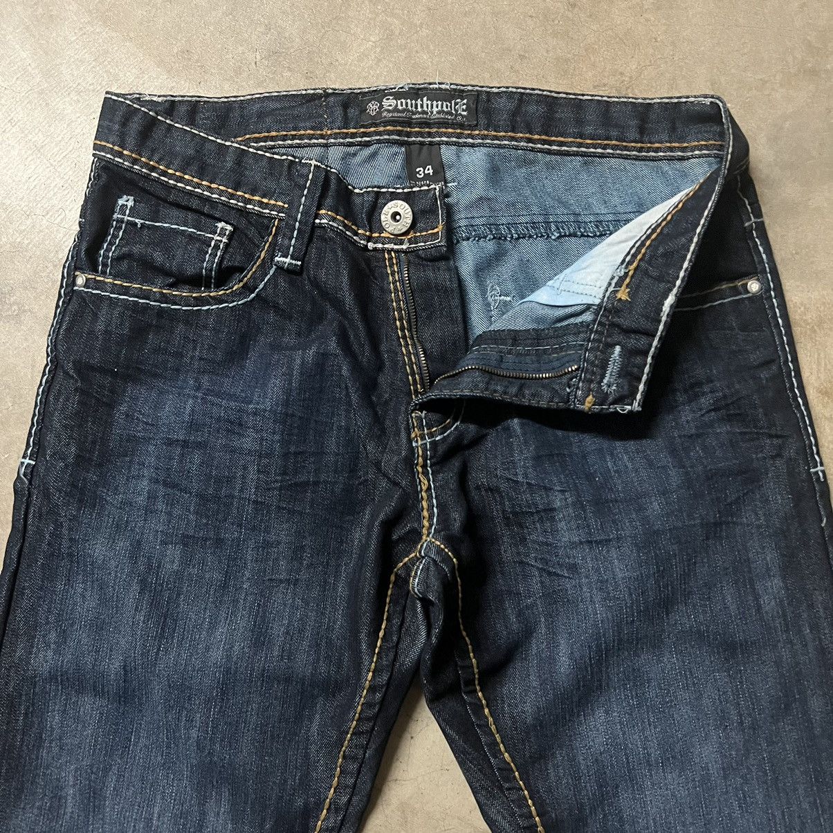 Affliction × JNCO × Southpole Vintage South Pole BAGGY Embroidered Denim Jeans Size US 34 / EU 50 - 6 Thumbnail