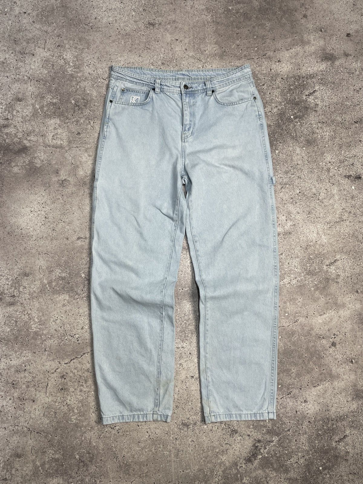 Vintage Distressed Karl Kani y2k Baggy Cargo Jeans Pants