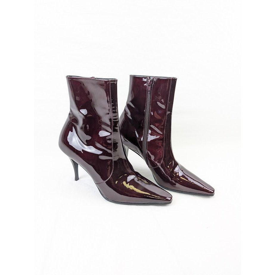 Saint Laurent Paris o1rshd1 Ziggy 90 Zipped Boots in Deep Bordeaux Size US 8 / EU 41 - 11 Thumbnail