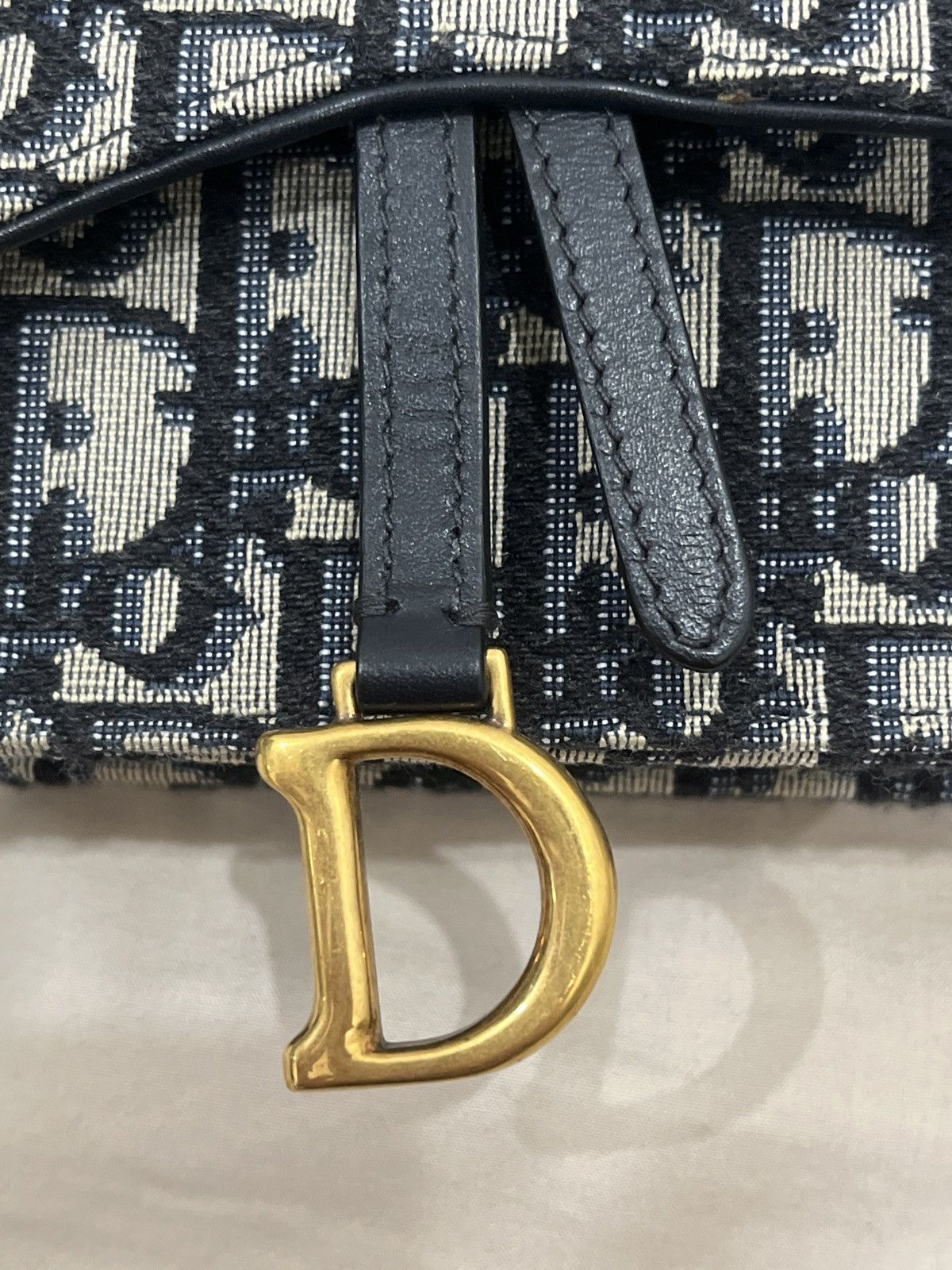 Dior DIOR SADDLE BELT POUCH BLUE OBLIQUE JACQUARD Size ONE SIZE - 3 Thumbnail