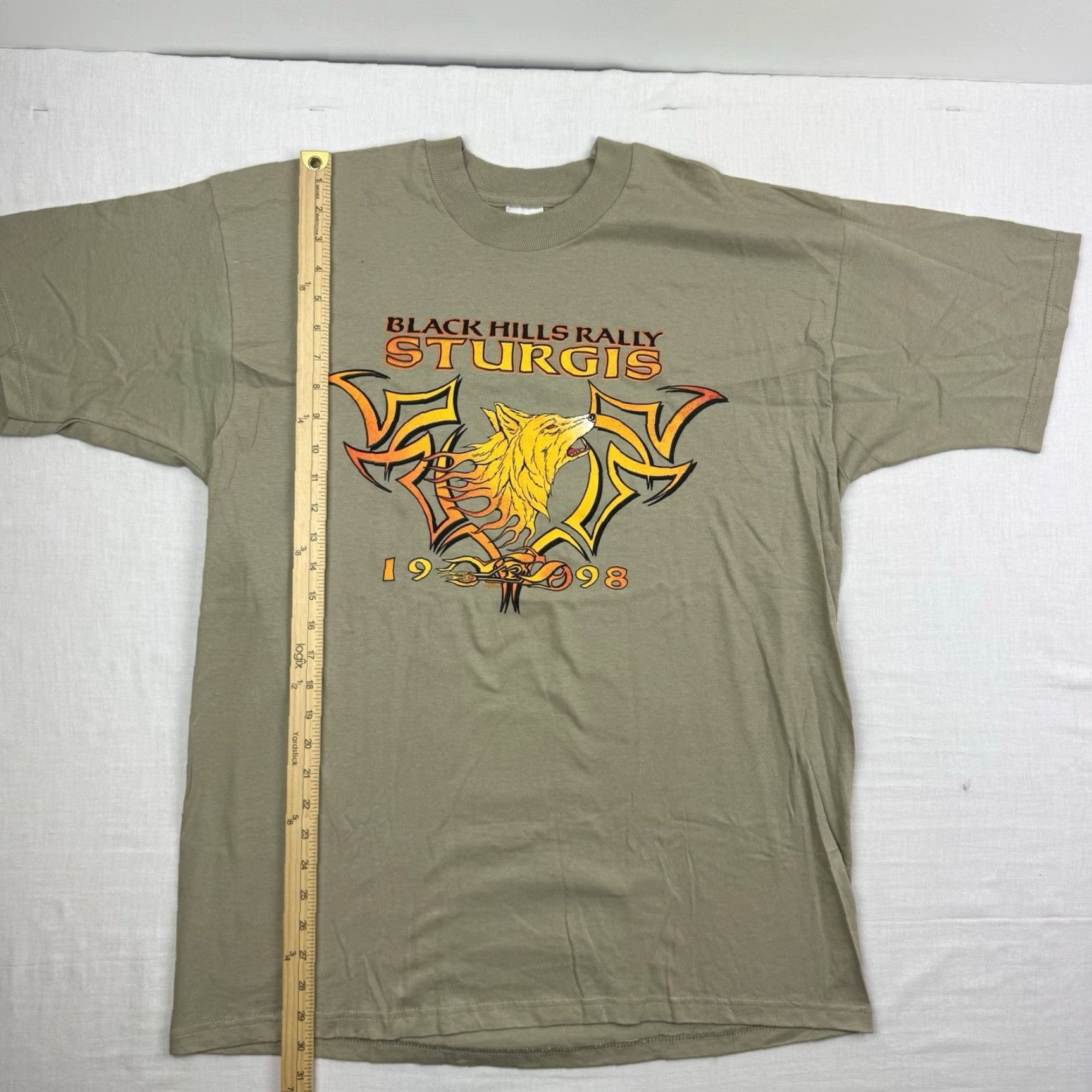 Vintage VINTAGE Sturgis T Shirt Adult XL Tan Black Hills Biker Rally 1998 90s Motorcycle Mens Size US XL / EU 56 / 4 - 5 Thumbnail