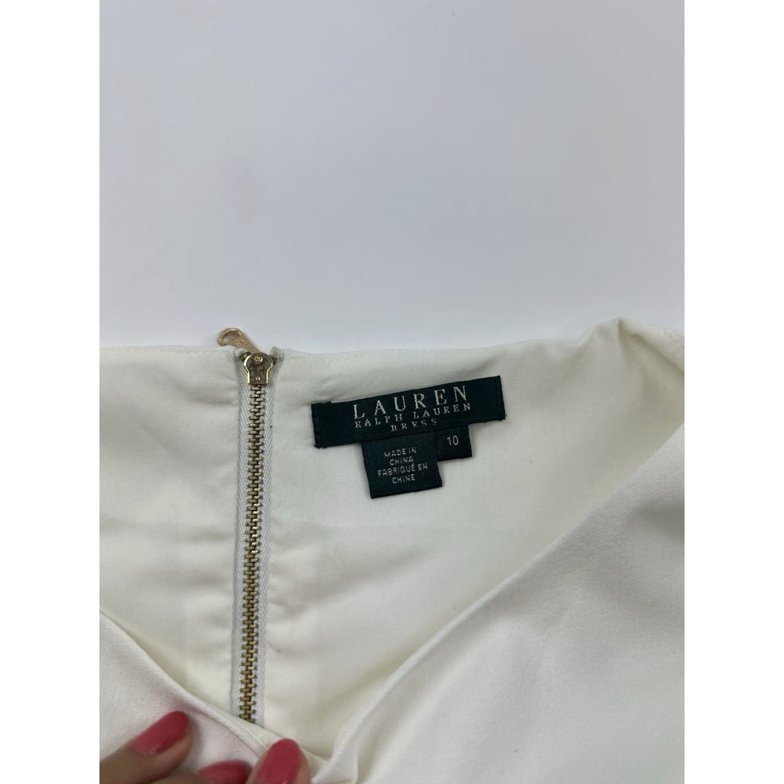 Ralph Lauren Ralph Lauren Dress Women’s 10 Black Ivory Colorblock Midi A-Line Round Neck Sleeveless Pullover Flower Pattern Size L / US 10 / IT 46 - 3 Thumbnail