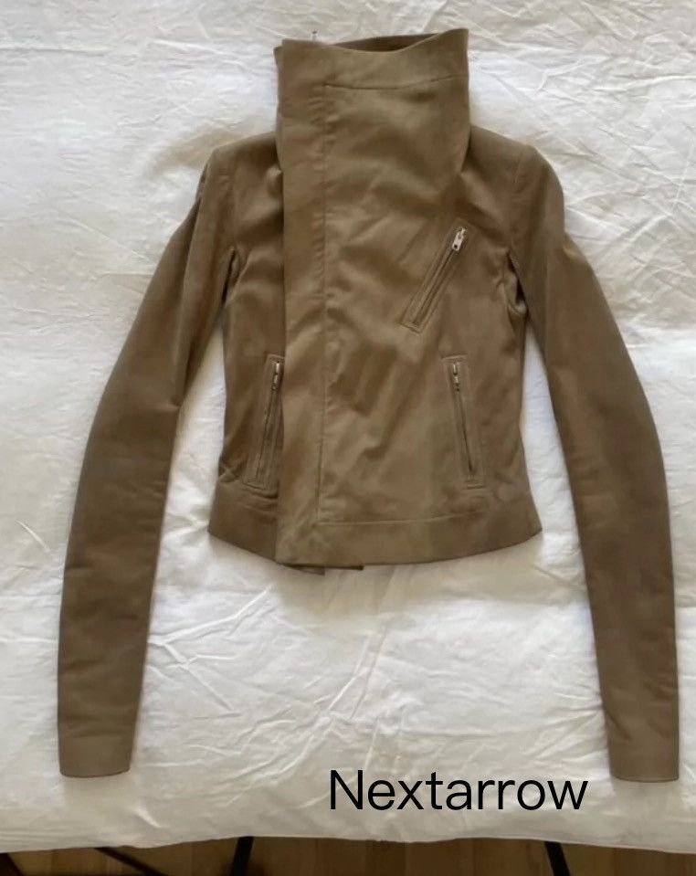 Rick Owens Rick Owens earth colored suede pioneer motorcycle jacket Size US XS / EU 42 / 0 - 1 Thumbnail