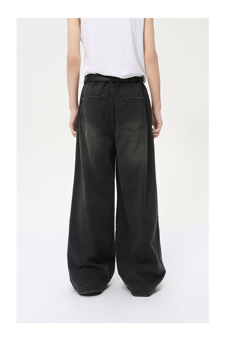 Japanese Brand × Jean Vintage distressed wide-leg loose straight-leg ripped jeans Size US 32 / EU 48 - 5 Thumbnail